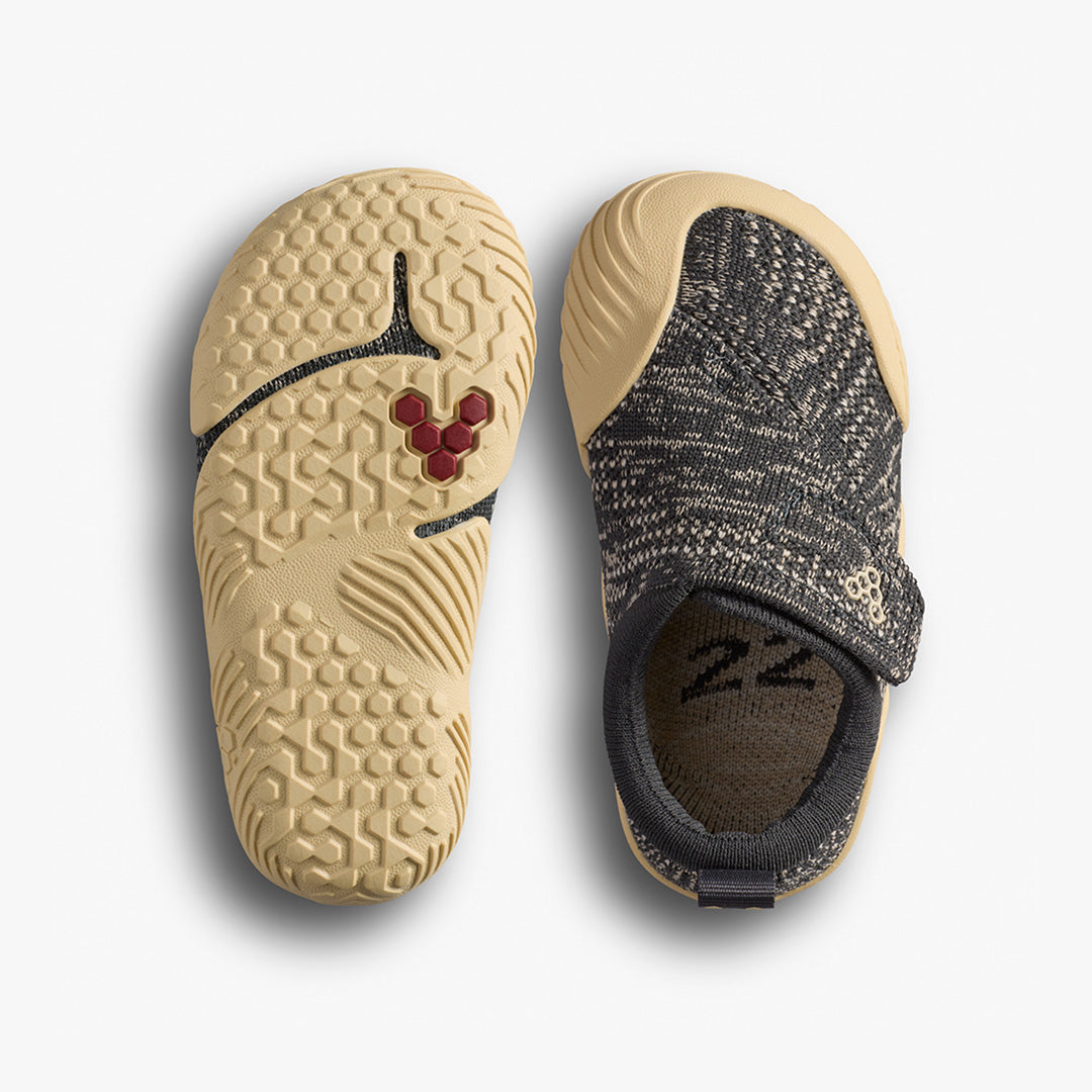 Vivobarefoot Motus Knit Toddlers Woodland Grey - sole and top