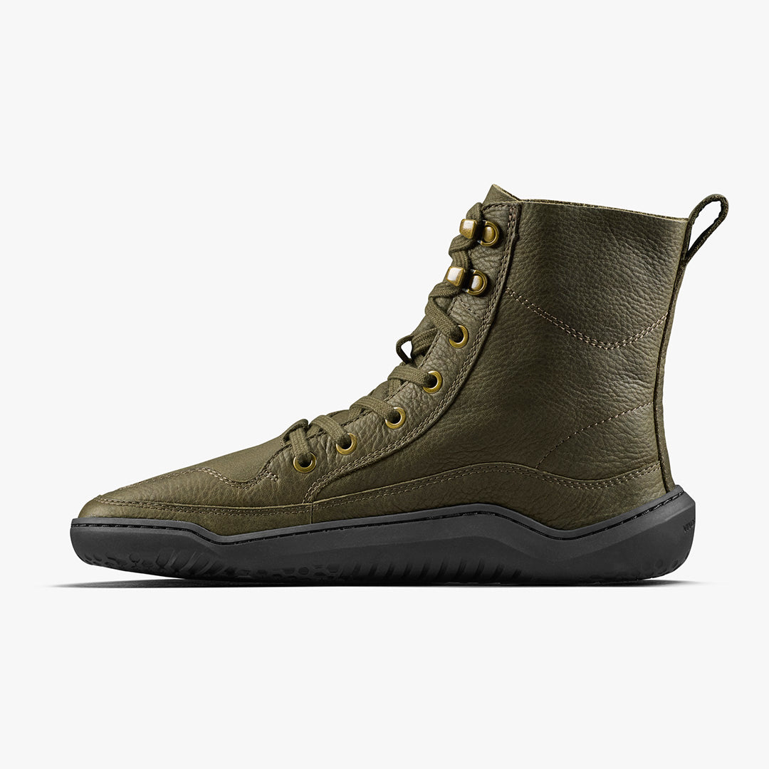 Vivobarefoot Gobi Boot Womens – Dark Olive