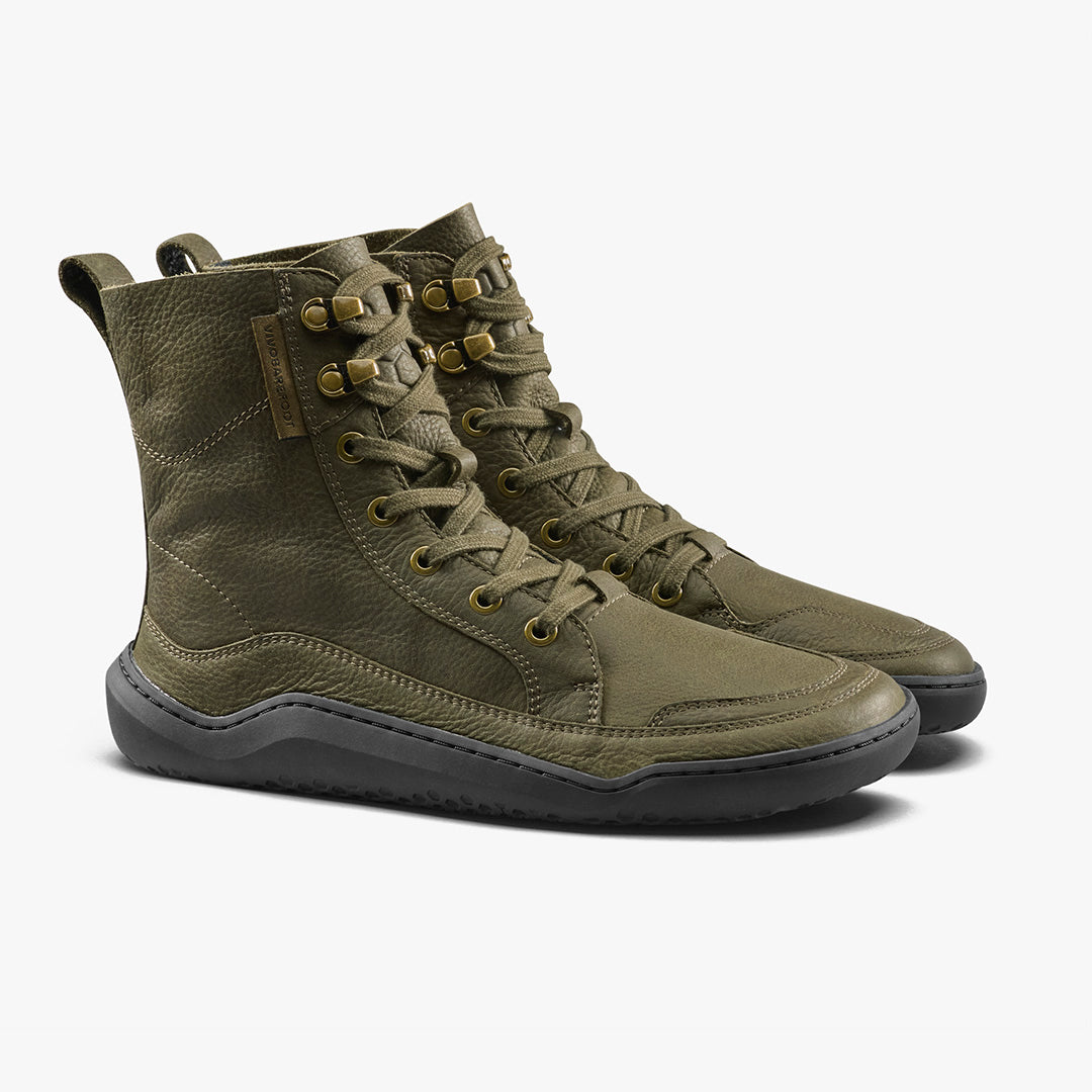 Vivobarefoot Gobi Boot Womens – Dark Olive