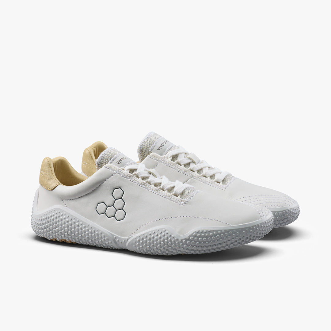 Vivobarefoot Motus Studio Sneaker Leather Womens – Bright White