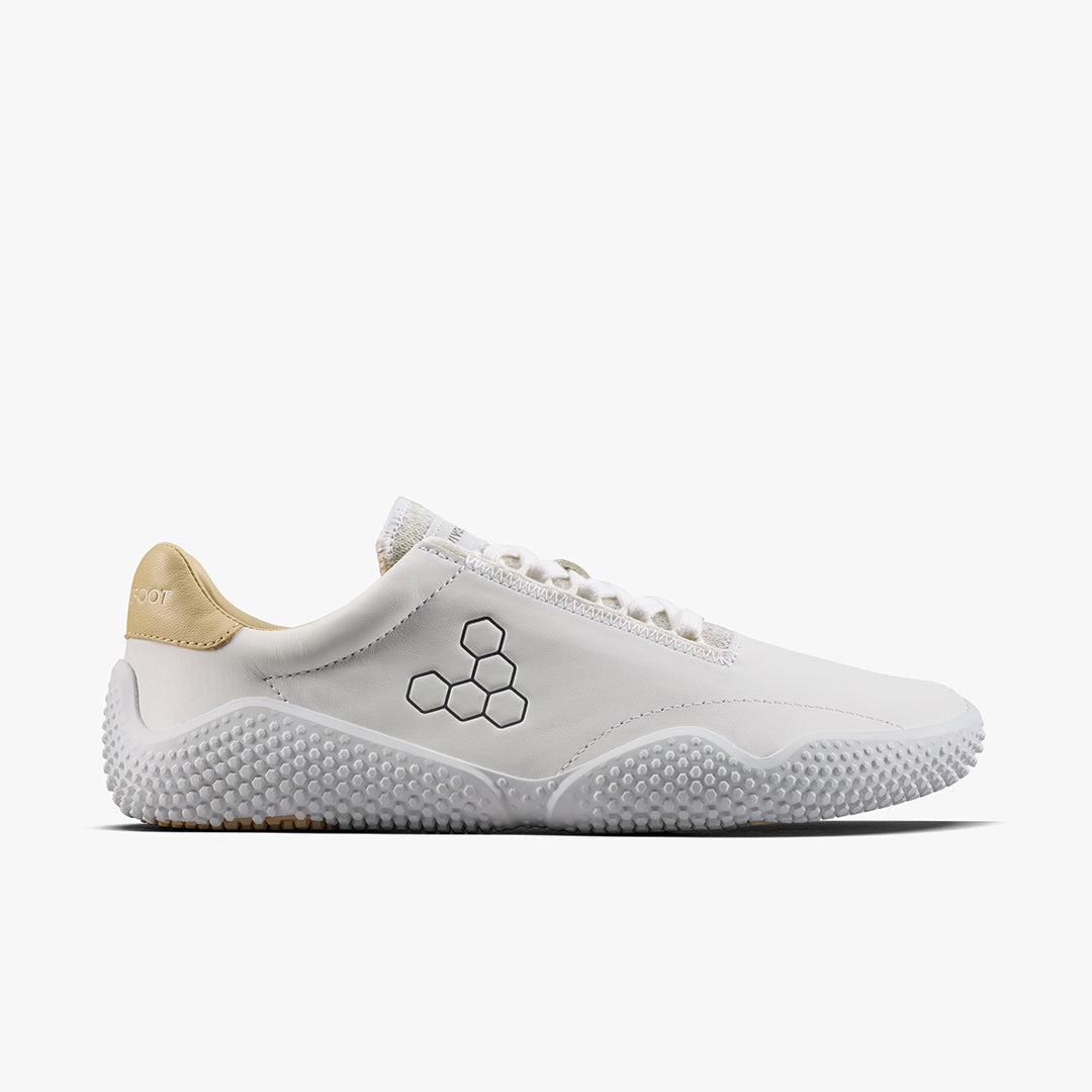 Vivobarefoot Motus Studio Sneaker Leather Womens – Bright White