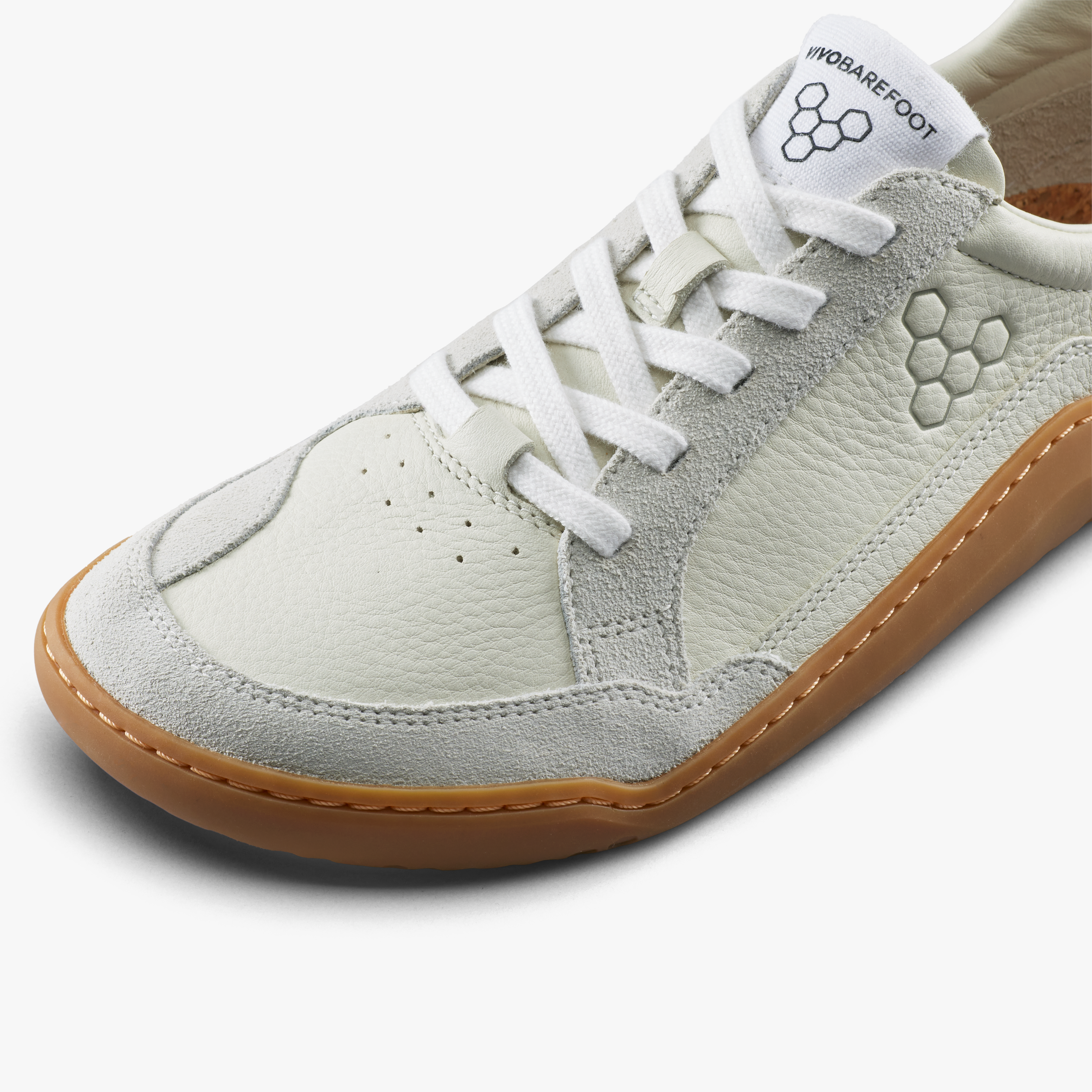 Vivobarefoot Gobi III Sneaker Leather Womens – Dusty Green – leather close-up