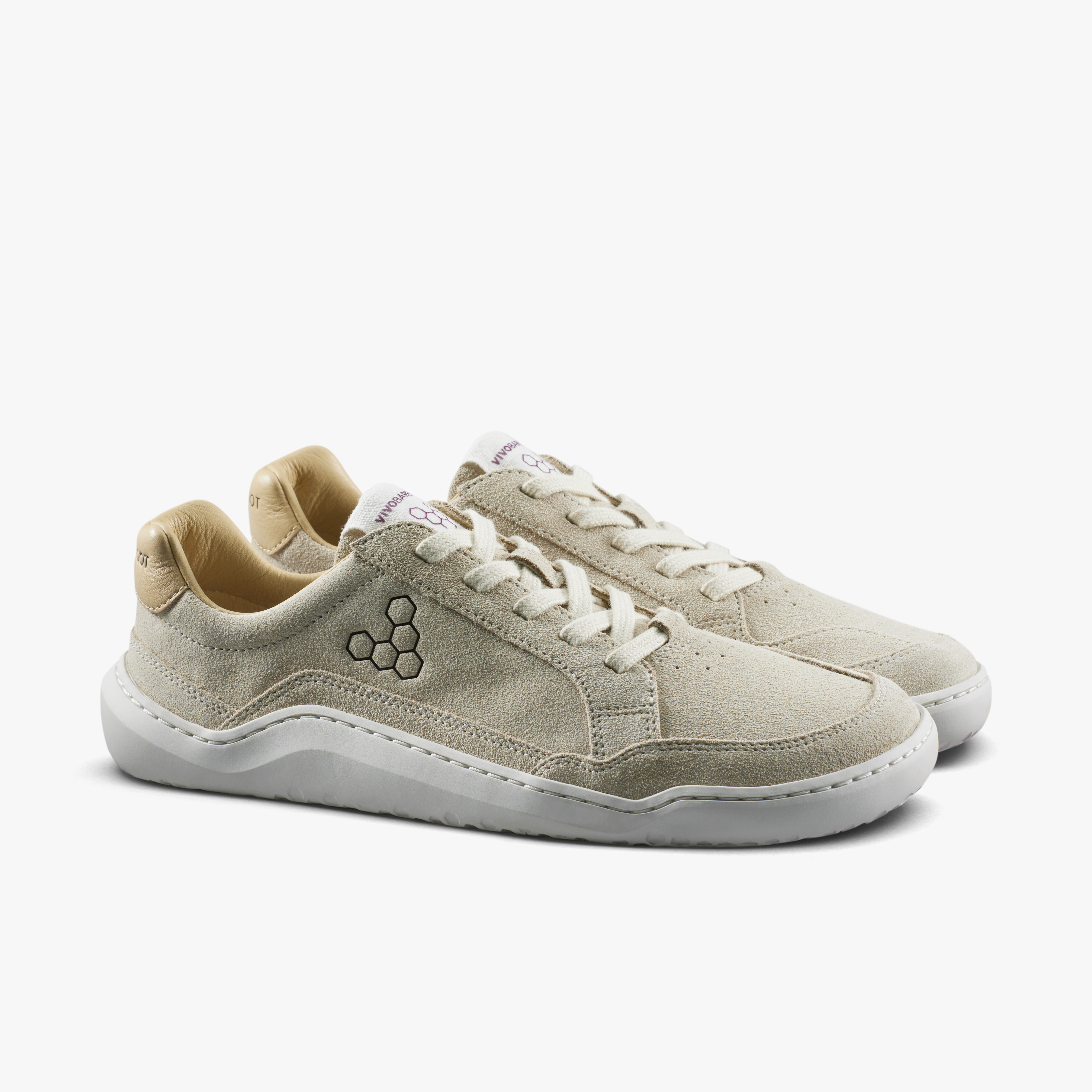 Vivobarefoot Gobi III Sneaker Leather Womens – Sand/Fig – pair view