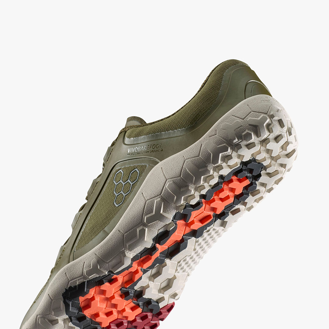 Vivobarefoot Primus Trail III All Weather FG Womens – Dark Olive/White