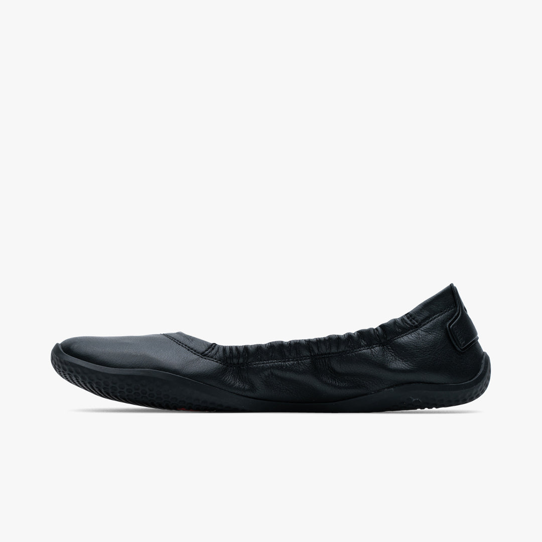 Vivobarefoot Asana Yin Ballerina Leather Womens – Obsidian