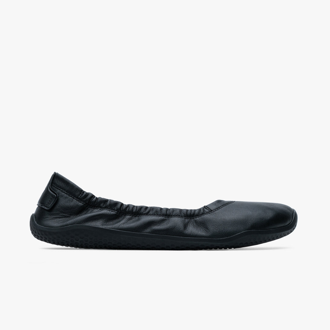 Vivobarefoot Asana Yin Ballerina Leather Womens – Obsidian