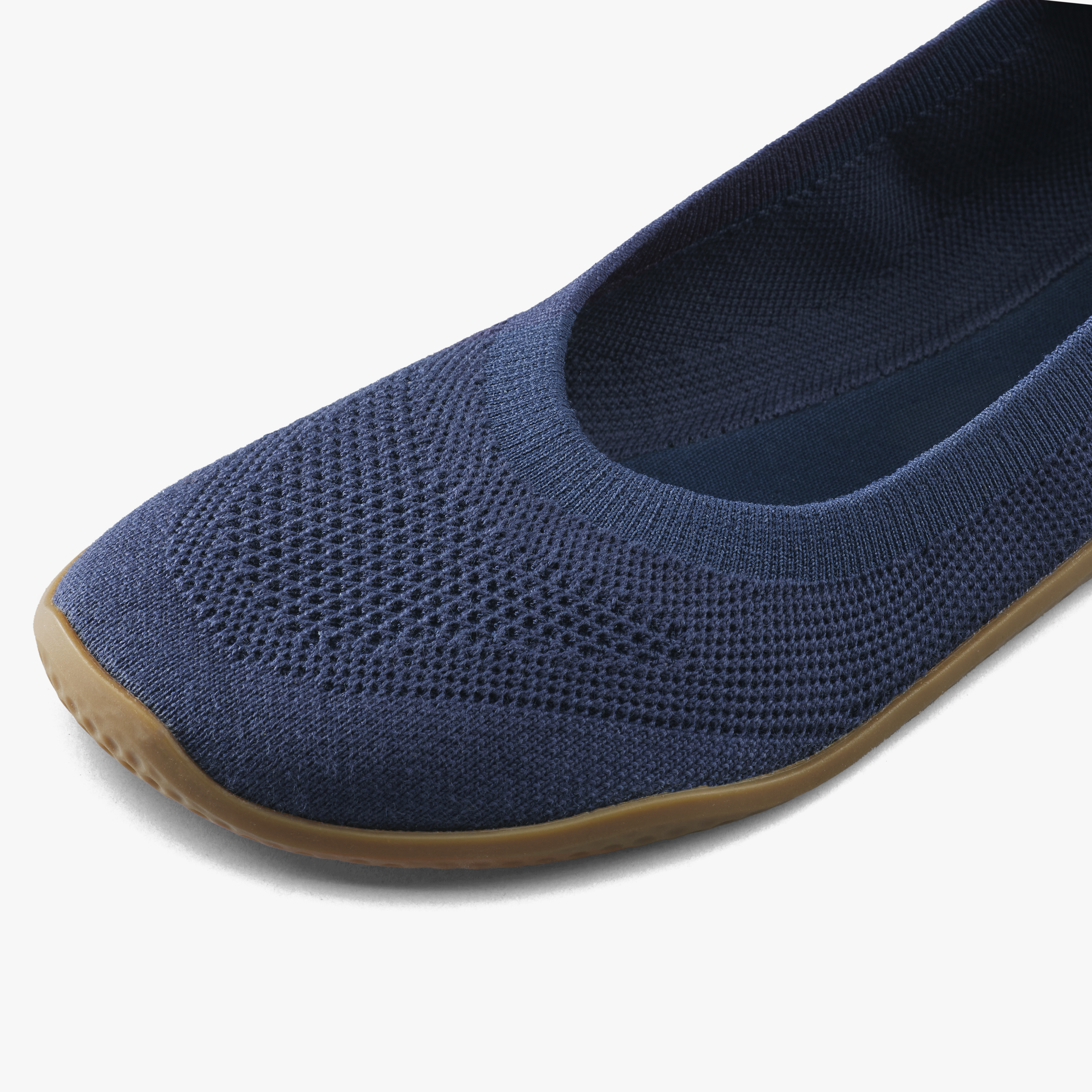 Vivobarefoot Asana Yin Ballerina Knit Womens – Deep Ocean – Closeup1