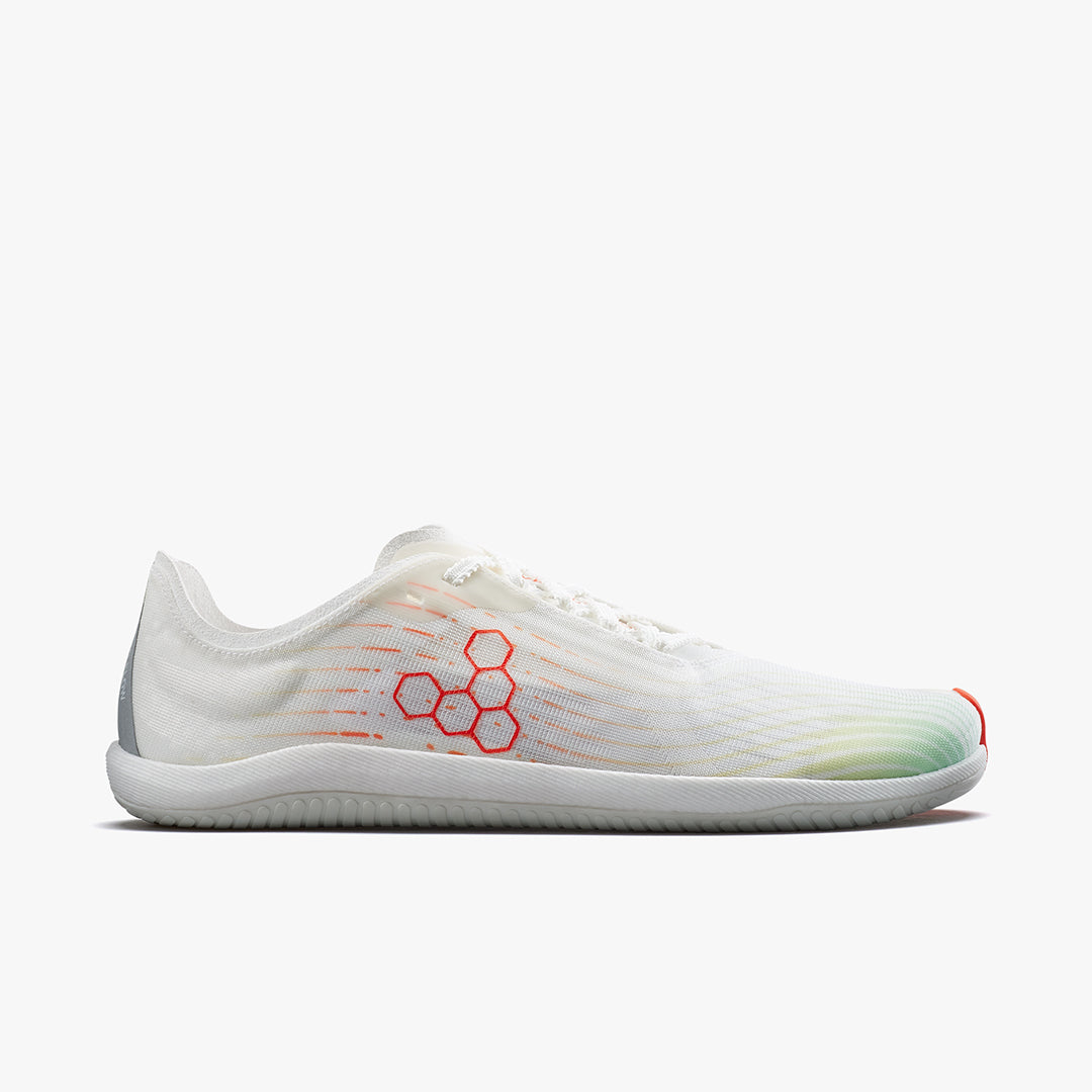 Vivobarefoot Primus Flow Womens – Bright White/Neon-Orange