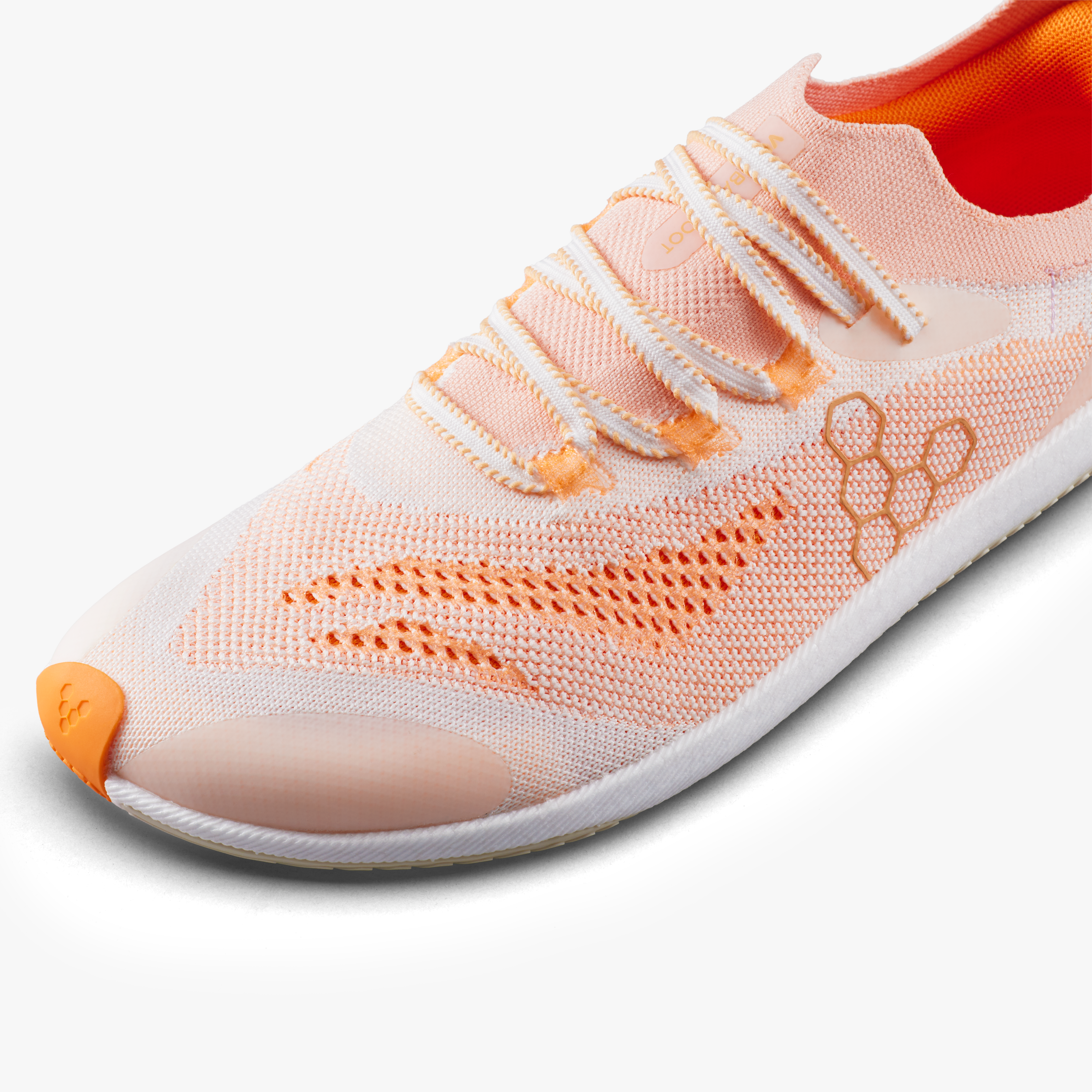 Vivobarefoot Primus Flow Knit Womens – Apricot – Closeup1