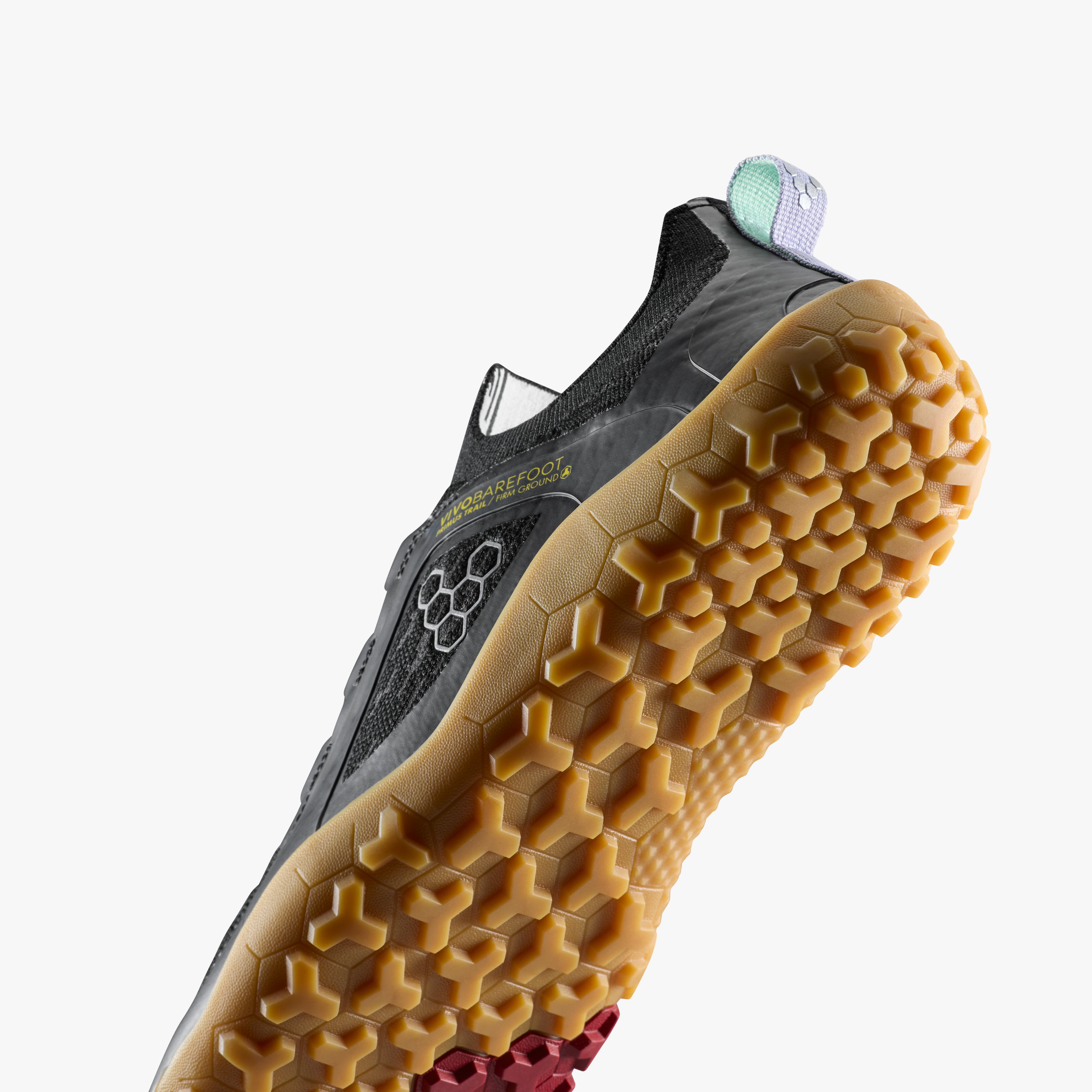 Vivobarefoot Primus Trail Knit FG Mens Eclipse Purple Heather, detalje nærbillede 2