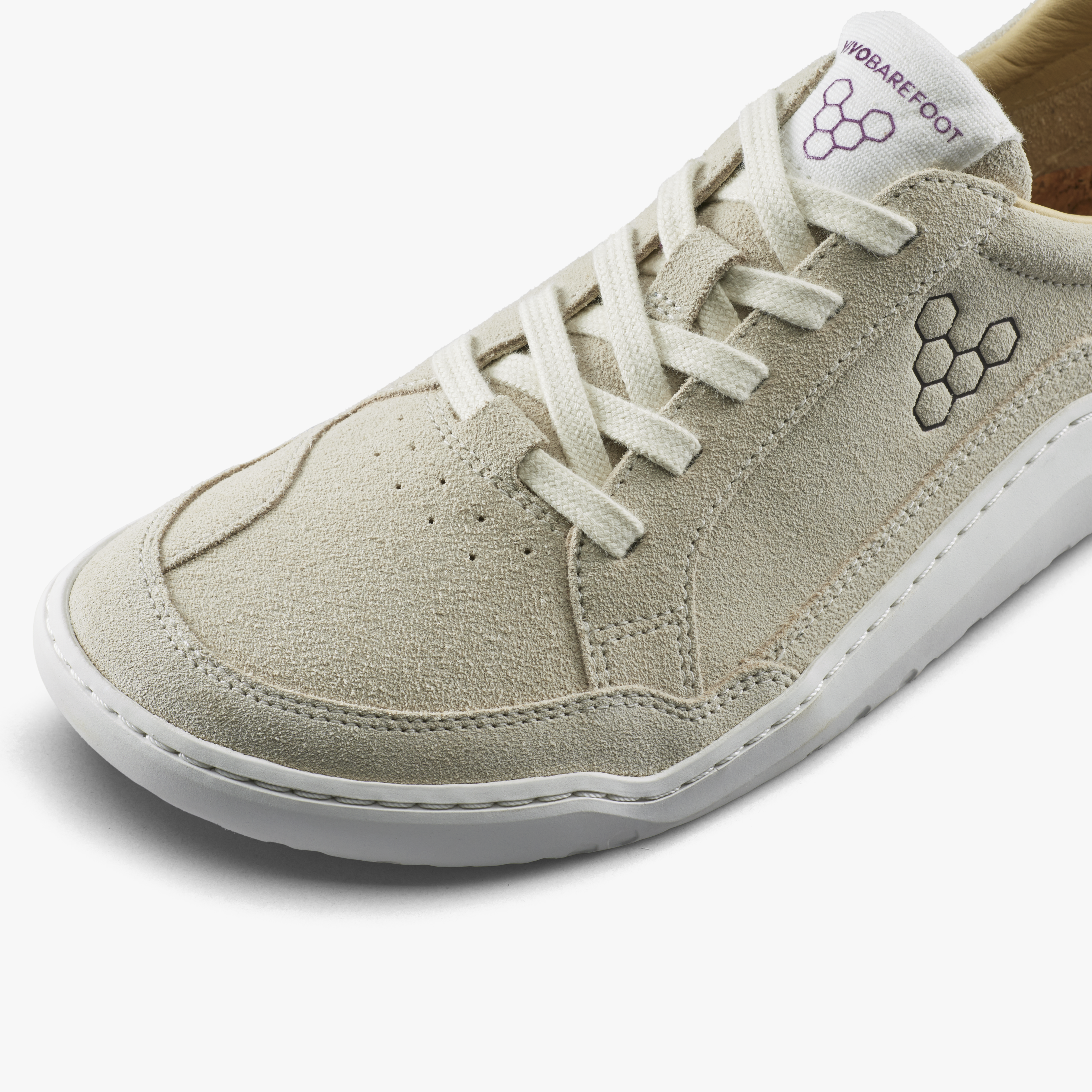 Vivobarefoot Gobi III Sneaker Leather Mens – Sand/Fig – Closeup1
