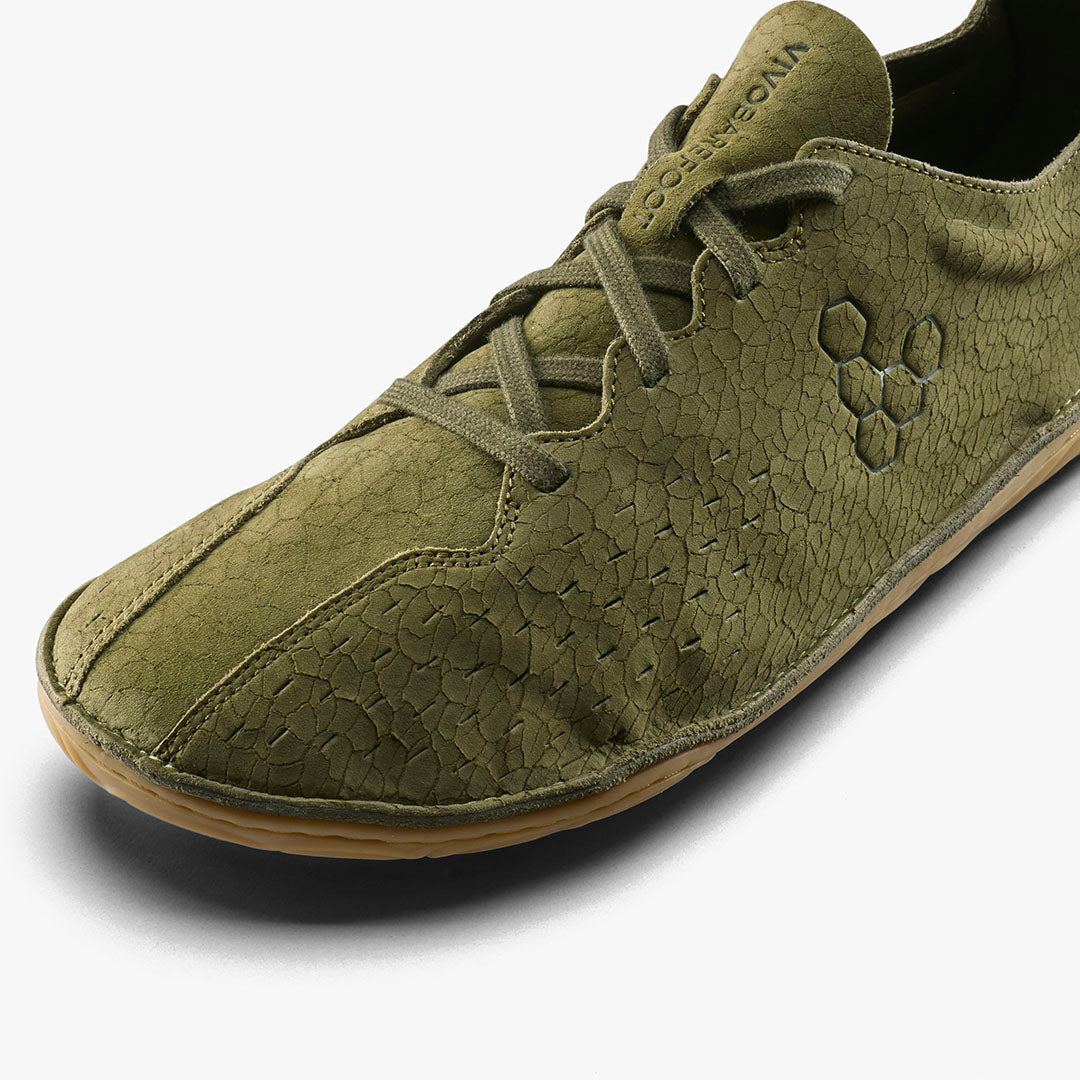 Vivobarefoot Sensus Mens – Dark Olive Cracked Leather