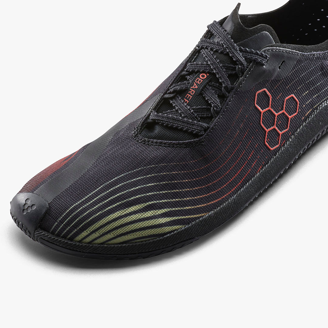 Vivobarefoot Primus Flow Mens – Obsidian/Cherry Tomato