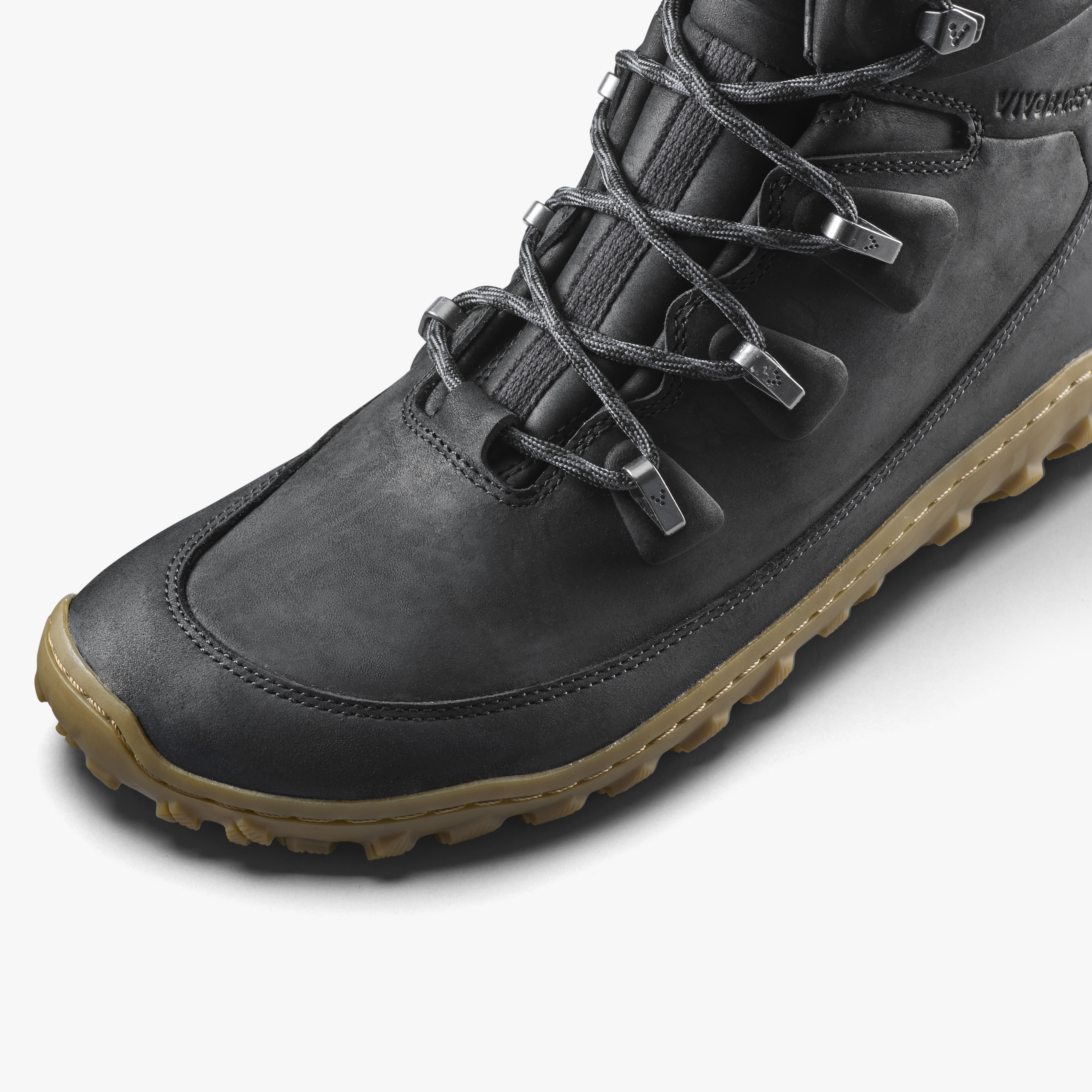 Vivobarefoot Tracker Leather AT II Mens – Obsidian – Closeup1