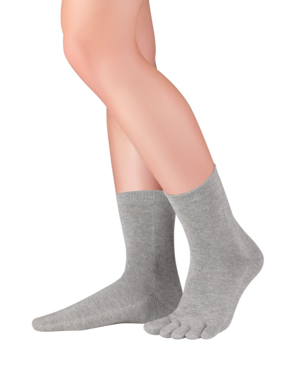 Knitido Dr. Foot Silver Protect Midi - Ankle Toe Socks - Light Grey