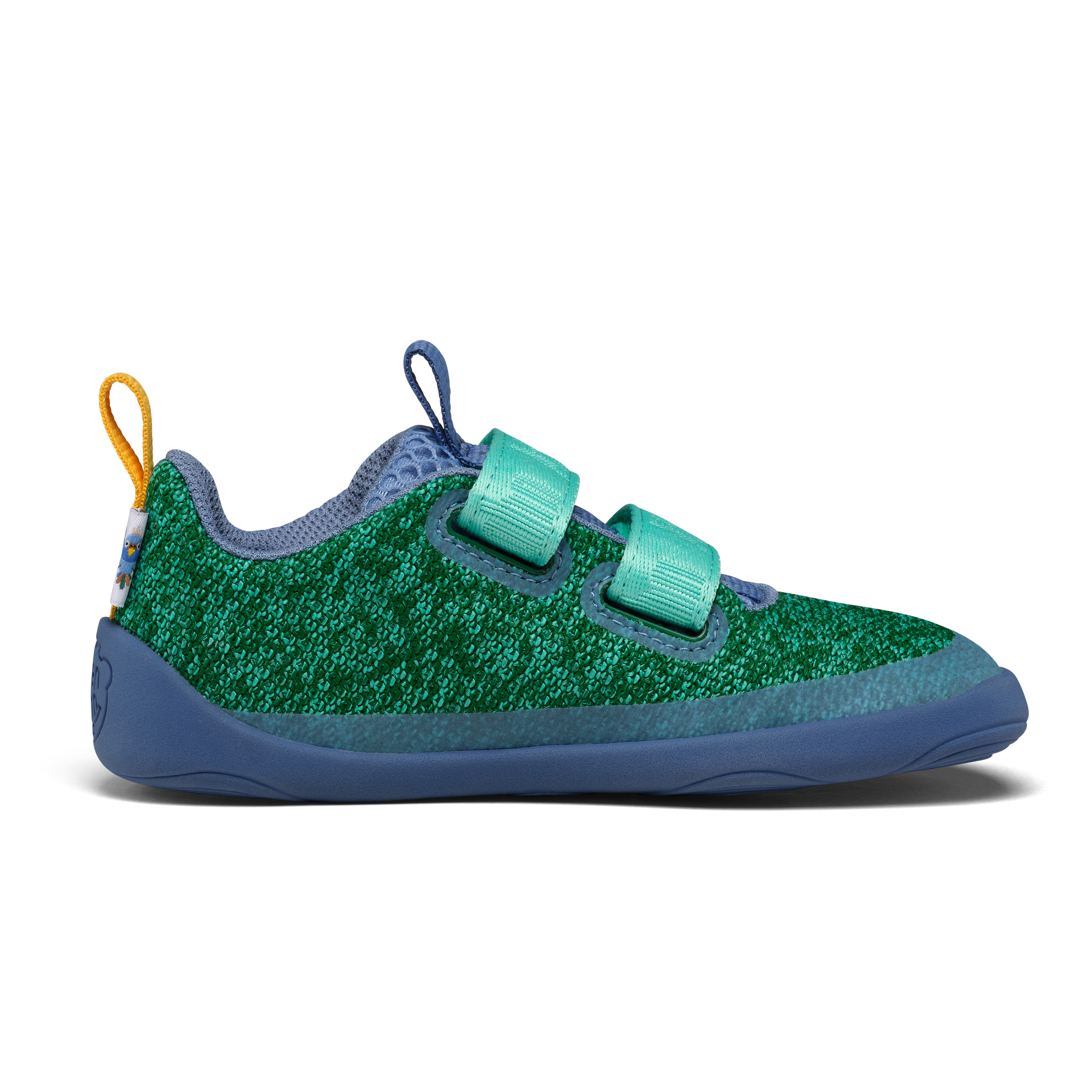 Affenzahn Sneaker Knit Happy barfodssko til børn i farven Bird of Paradise, detalje