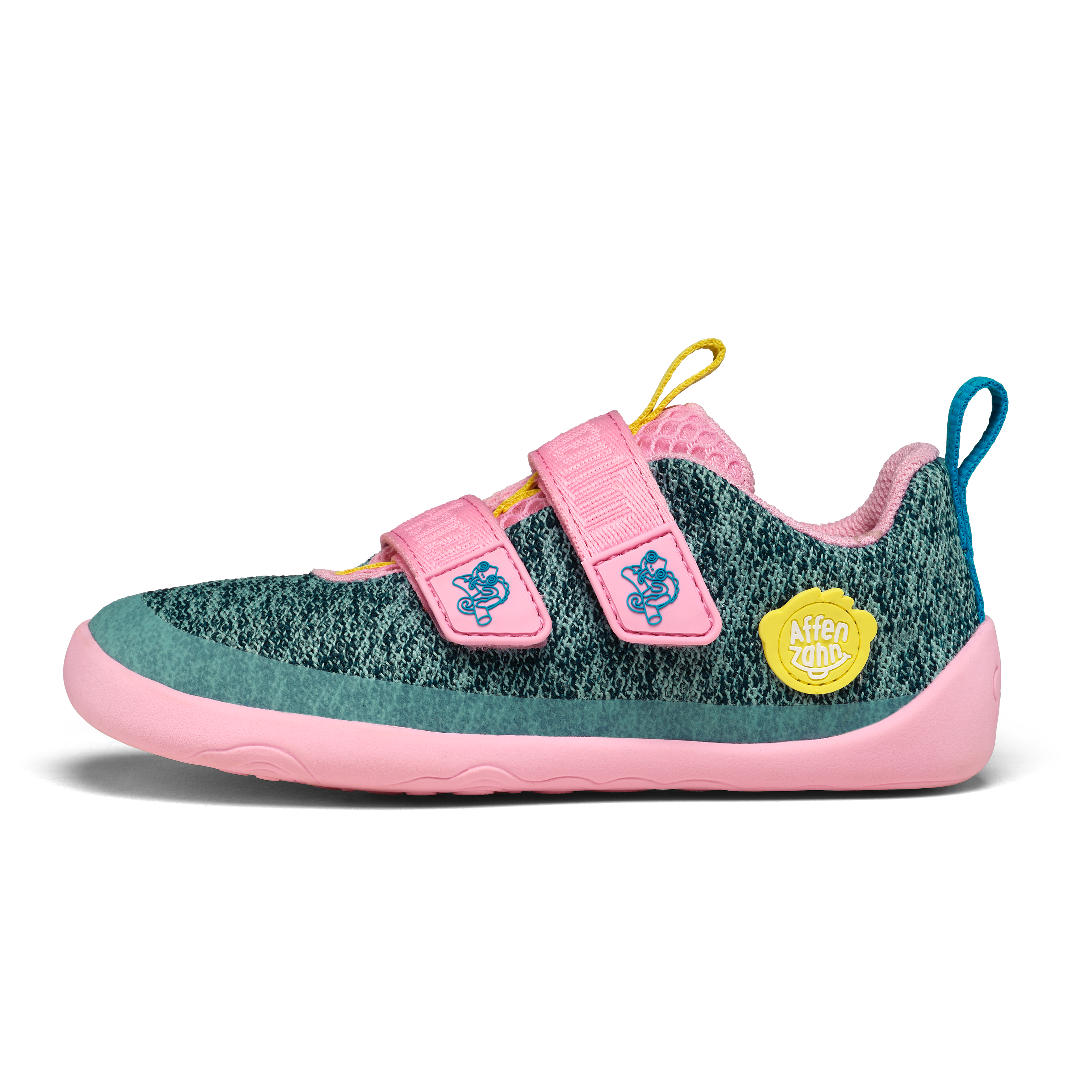 Affenzahn Sneaker Knit Happy barfodssko til børn i farven Chameleon, detalje