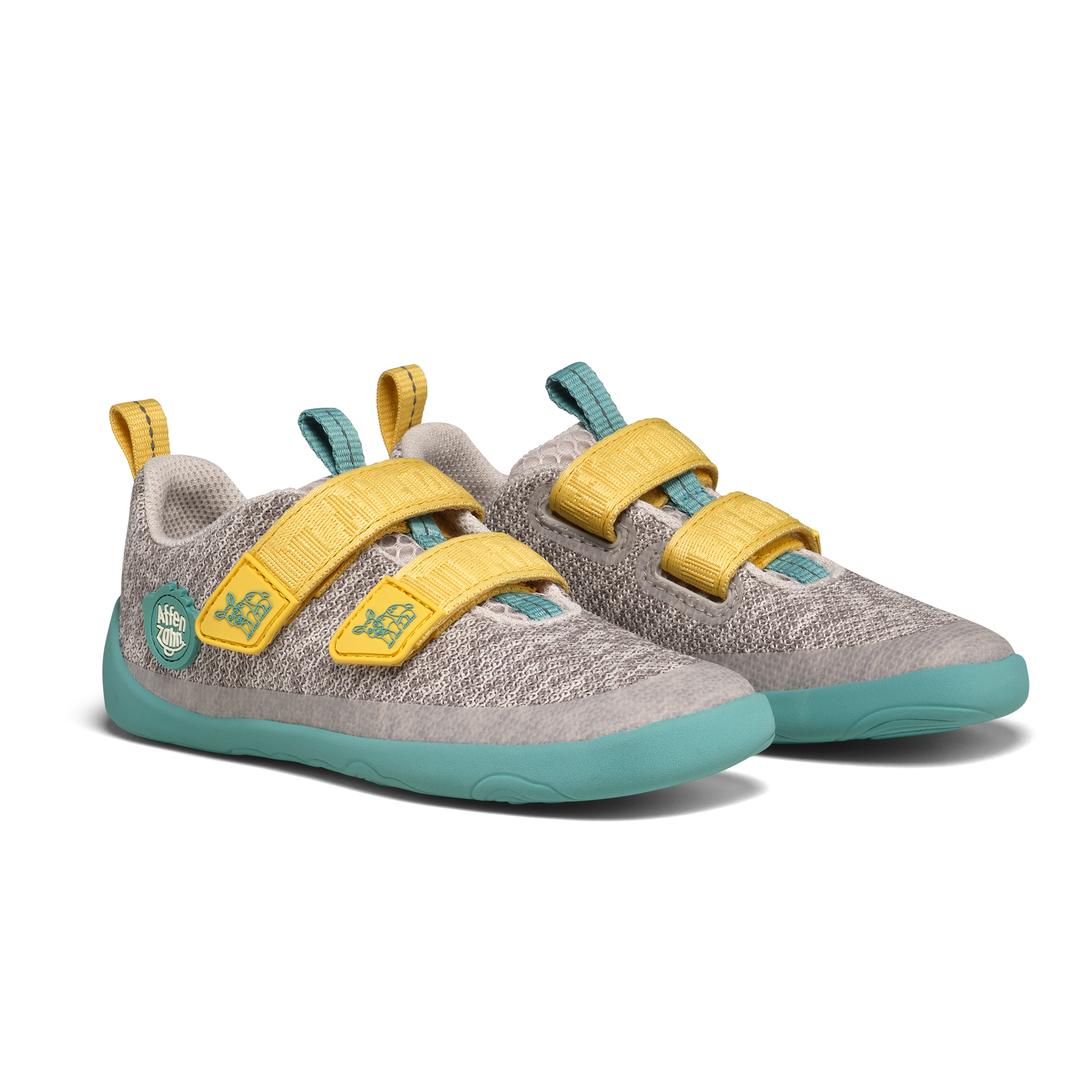 Affenzahn Sneaker Knit Happy barfodssko til børn i farven Rhino, forfra