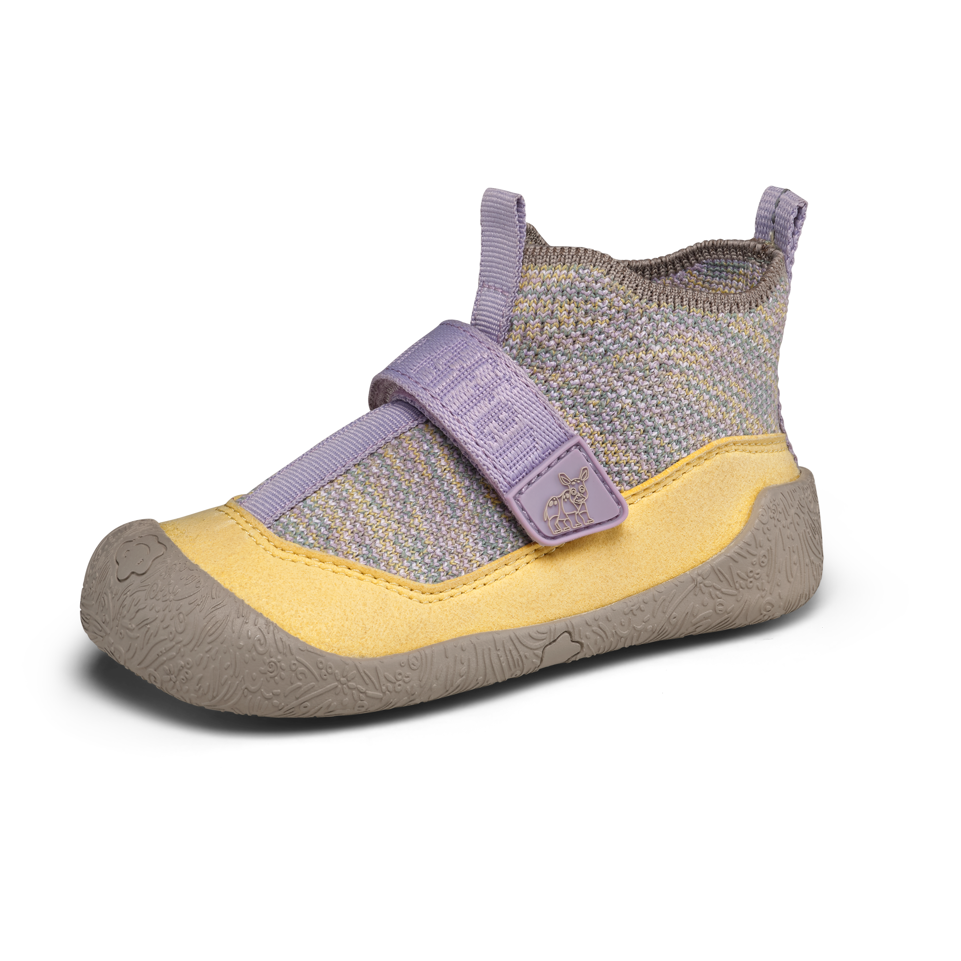 Affenzahn Prewalker Knit Toddly barfodssko til børn i farven Rhino, sål