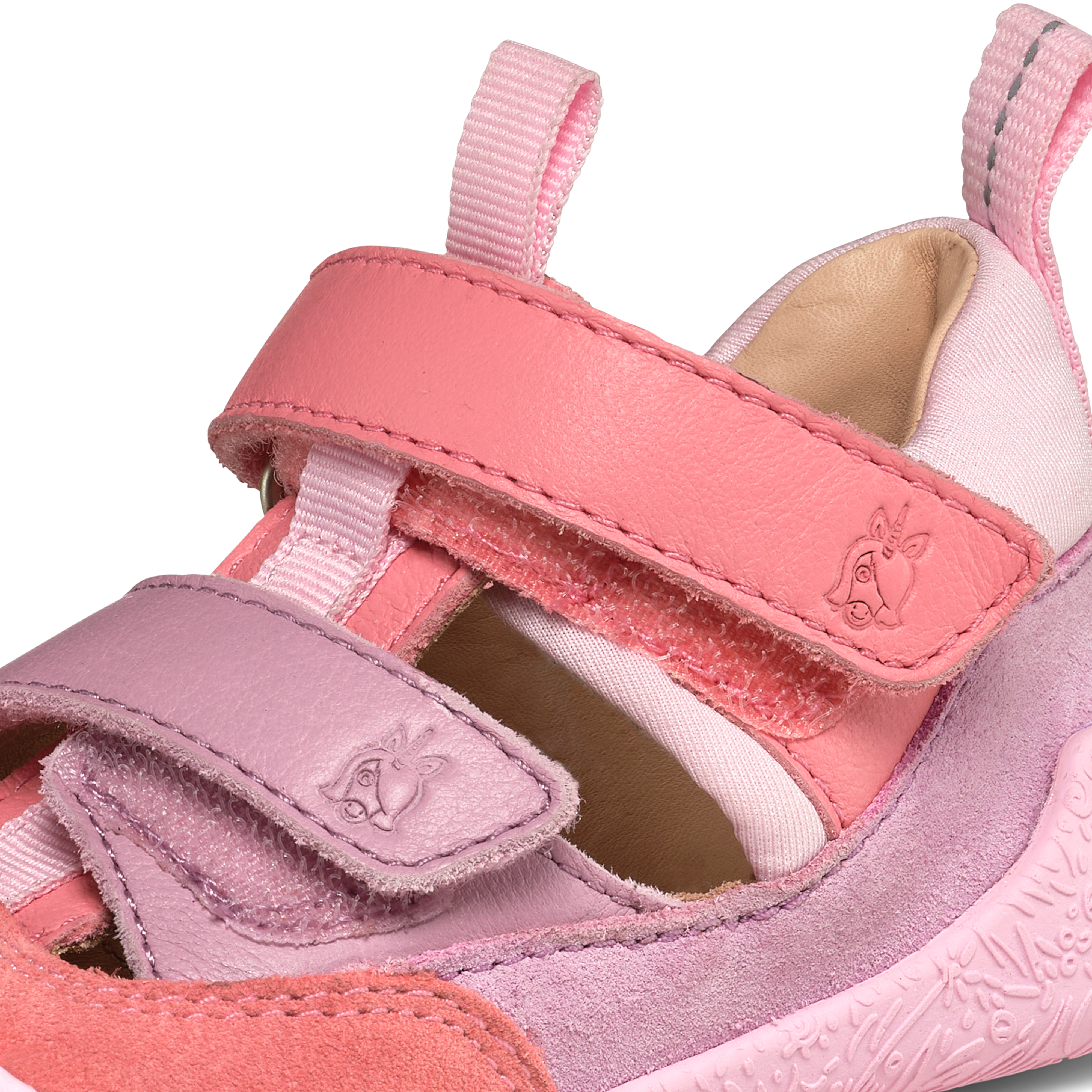 Affenzahn Prewalker Leather Freely barfodssko til børn i farven Unicorn, detalje