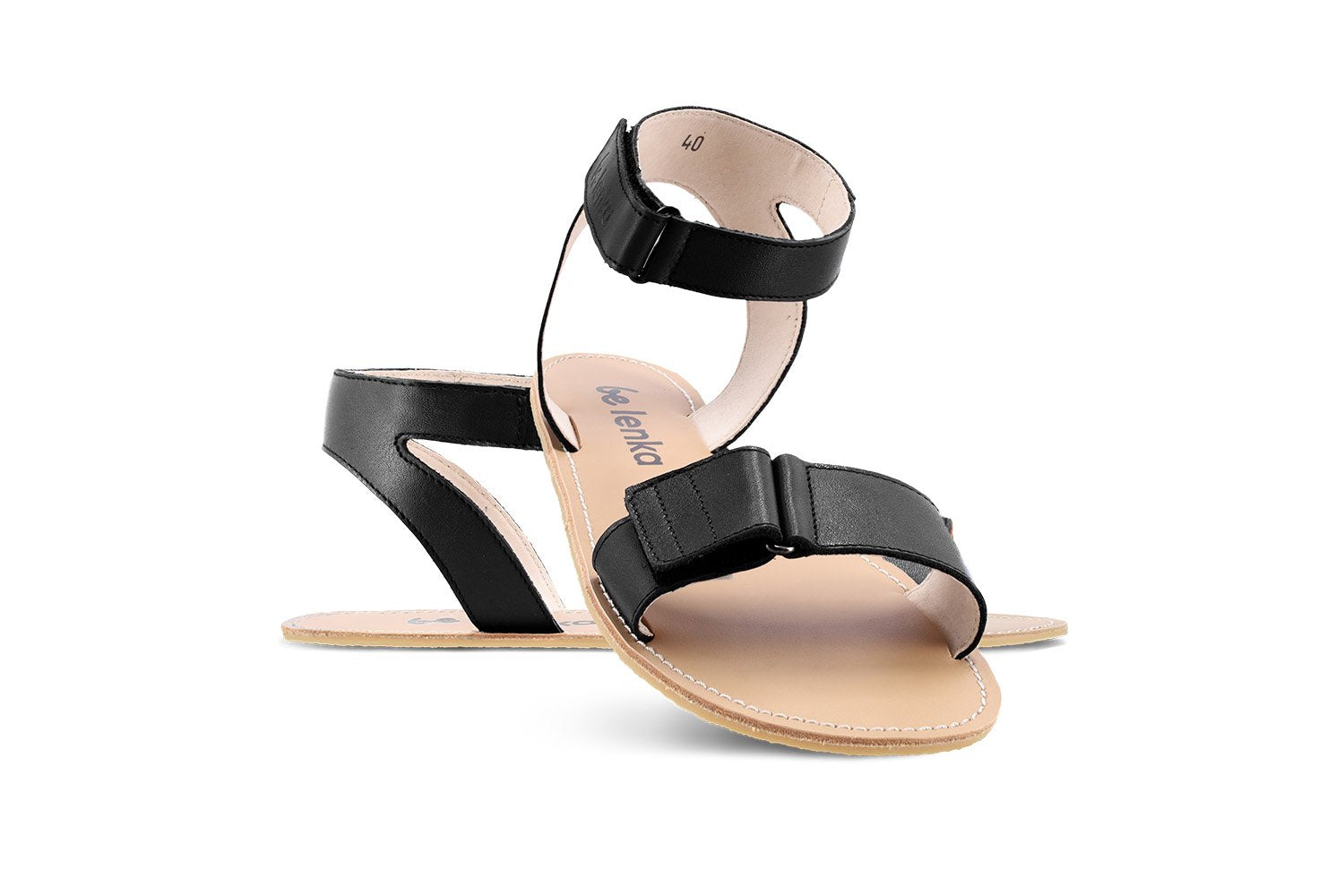 Be Lenka Iris barfods sandaler til kvinder i farven black, par