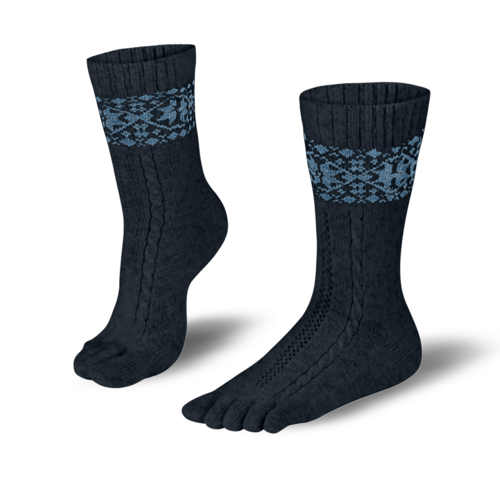 Knitido Merino & Cashmere Snowflakes – Toe socks