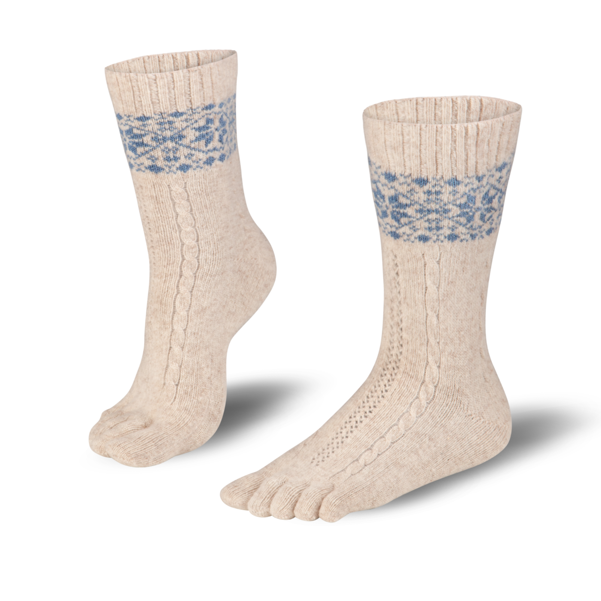 Knitido Merino & Cashmere Snowflakes – Toe socks