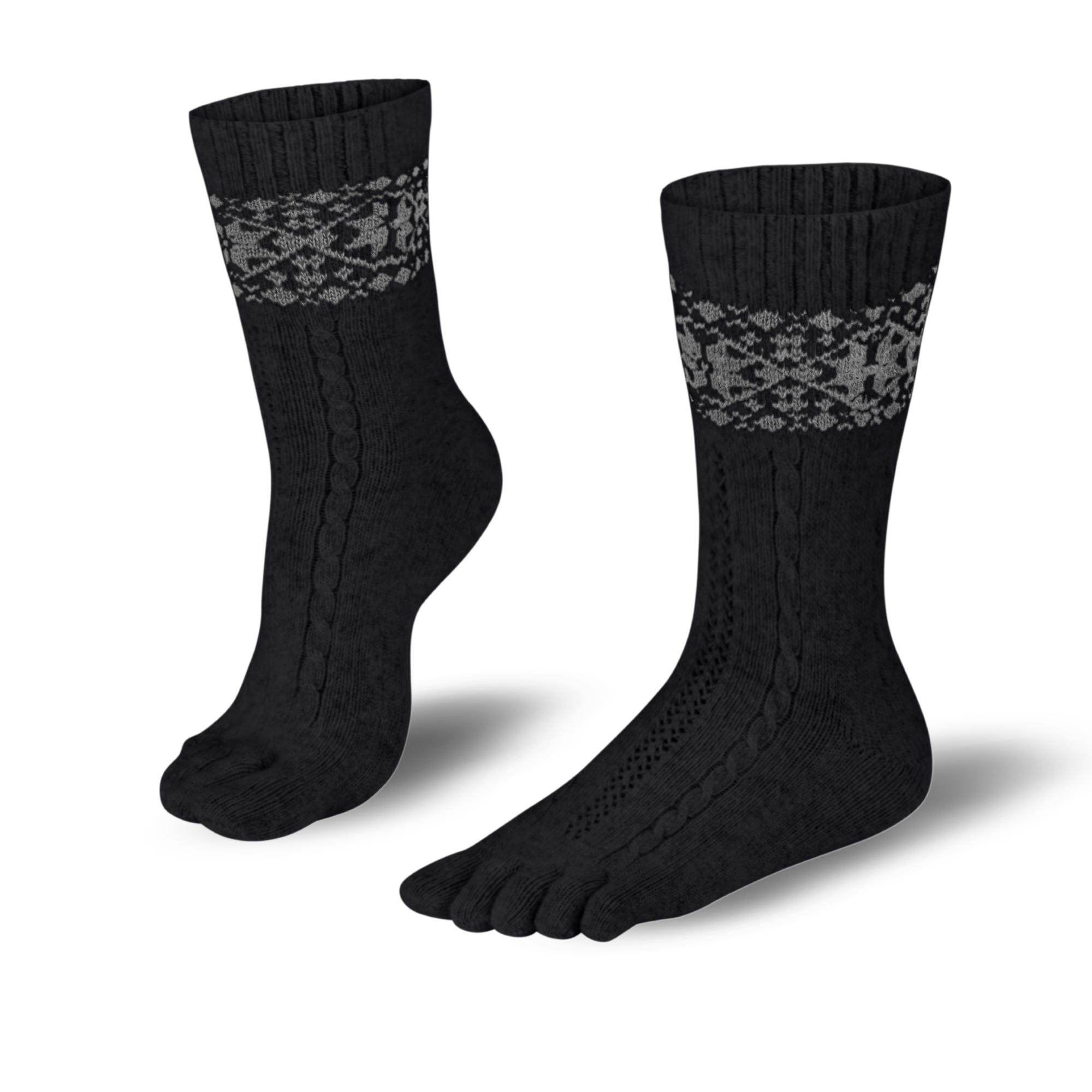 Knitido Merino & Cashmere Snowflakes – Toe socks