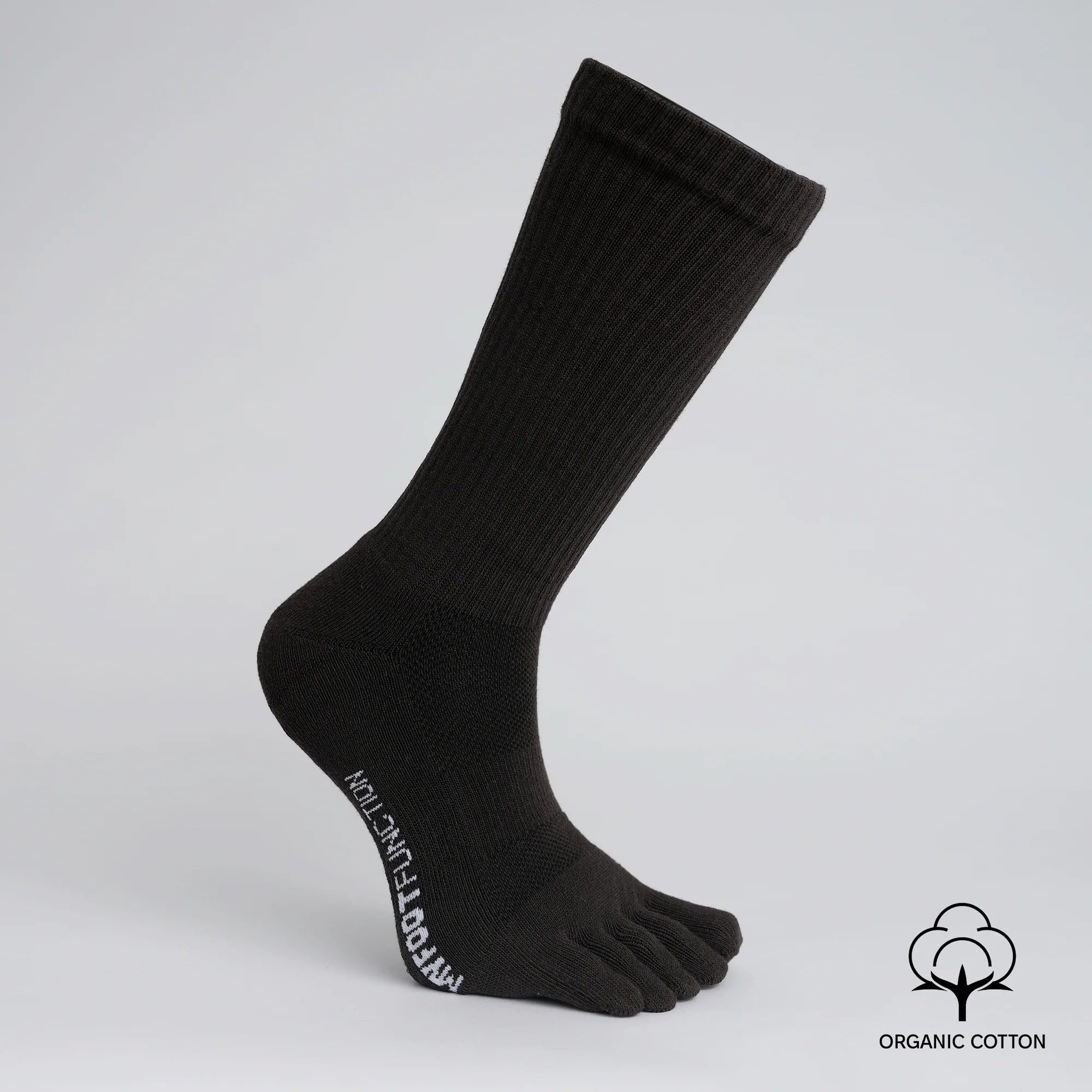 My Foot Function Toe Socks - Crew Length - Black