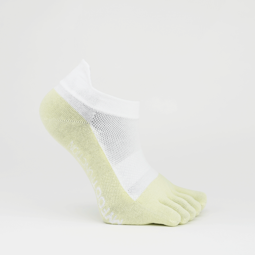 Calzini My Foot Function Toe – Lunghezza invisibile – Bianco/Giada