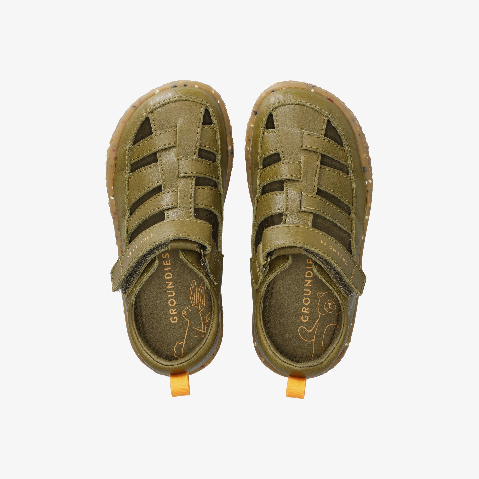 Groundies Noto 2.0 Kids – Khaki/Orange, set fra siden