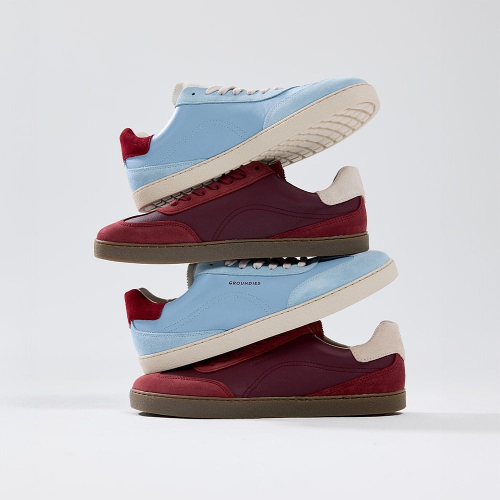 Groundies Panama Womens – Sky Blue/Bordeaux, på fod