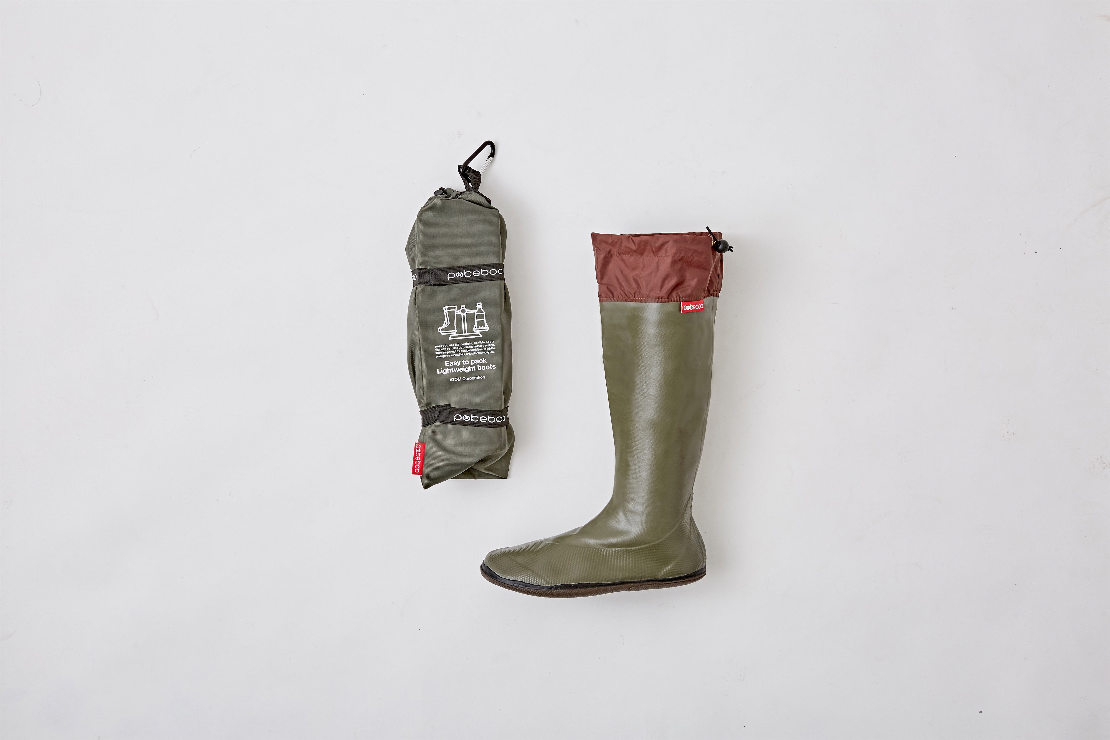Pokeboo - Stivali di gomma pieghevoli - Cachi