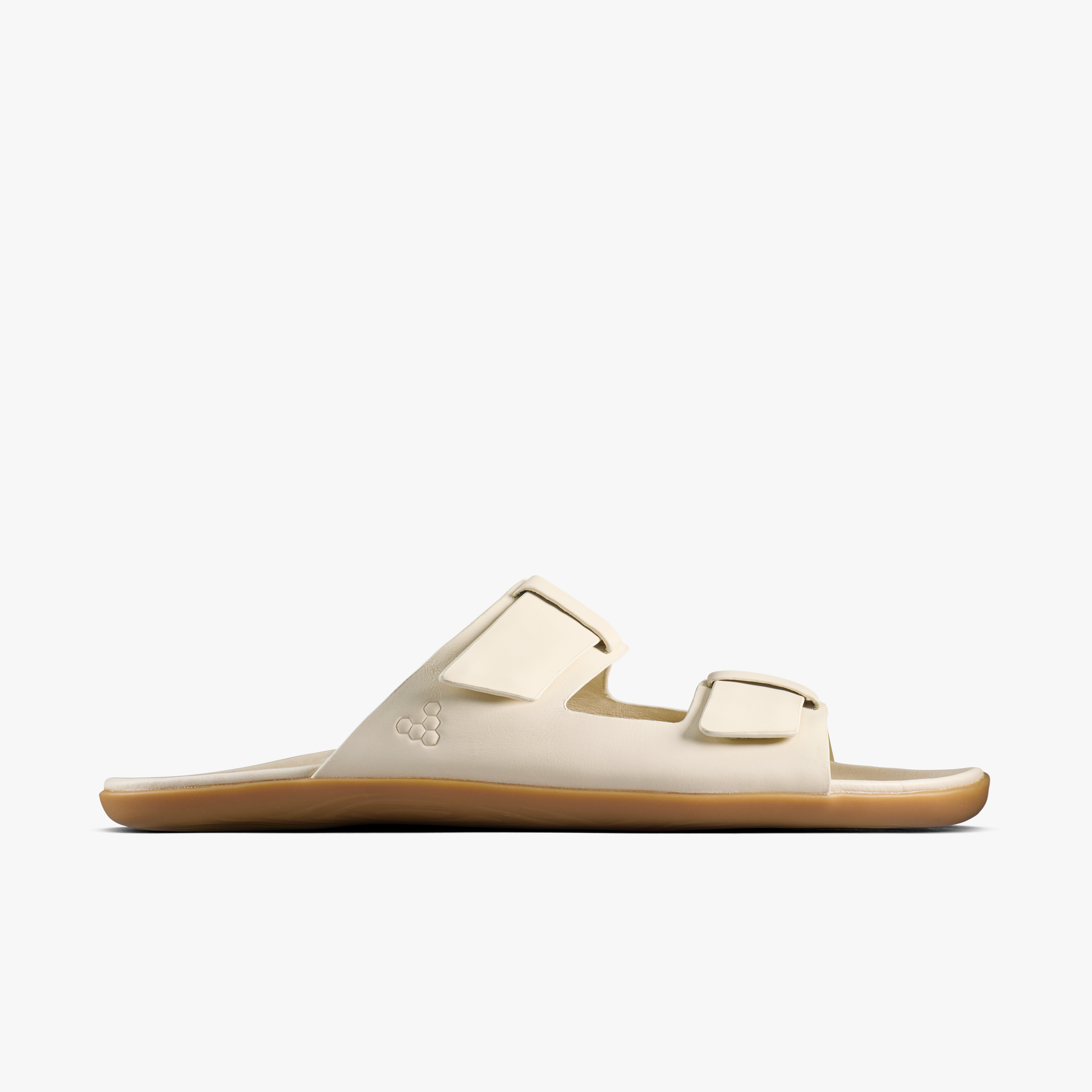 Vivobarefoot Sensus Yin Slide Womens – Sand, set fra siden
