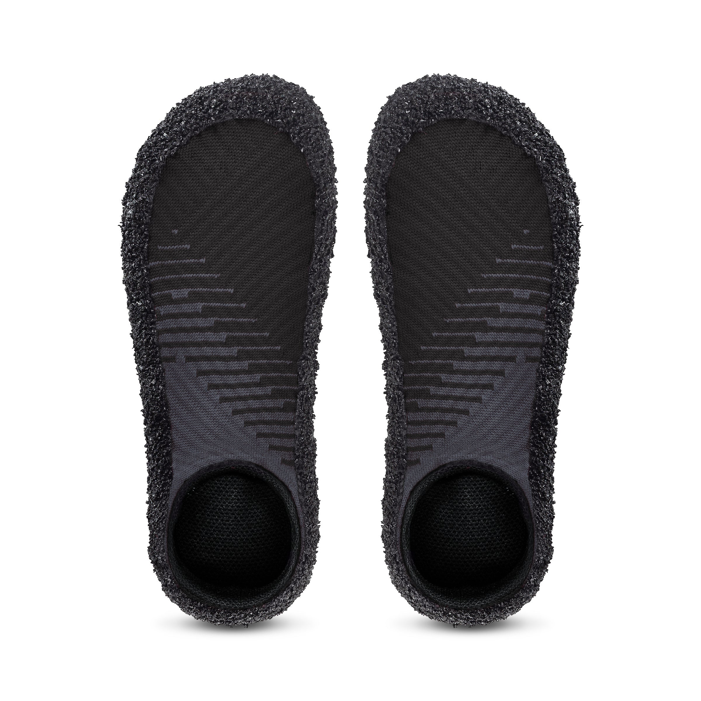 Skinners Compression 2.0 barfods kompressions udendørssokker til kvinder og mænd i farven anthracite, top