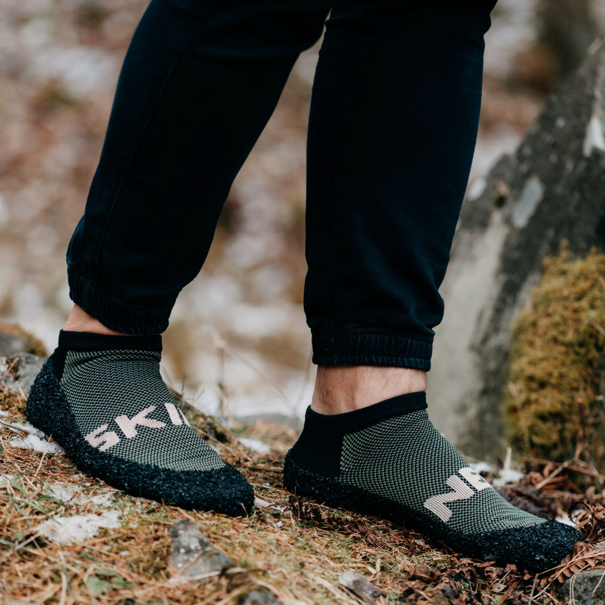 Skinners Essentials 2.0 barfods udendørssokker i farven cactus, billede 6