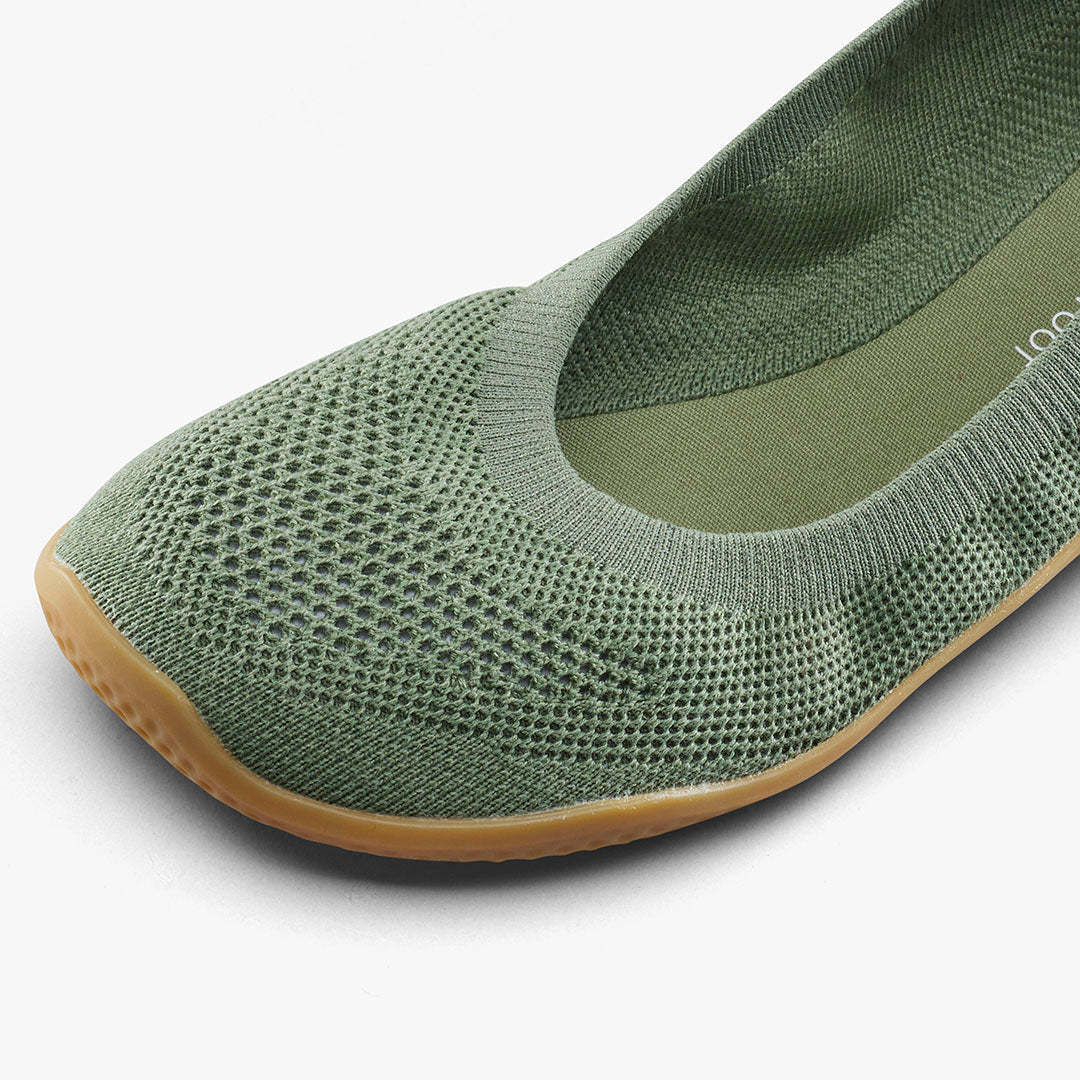 Vivobarefoot Asana Yin Ballerina Knit Womens – Dusty Green