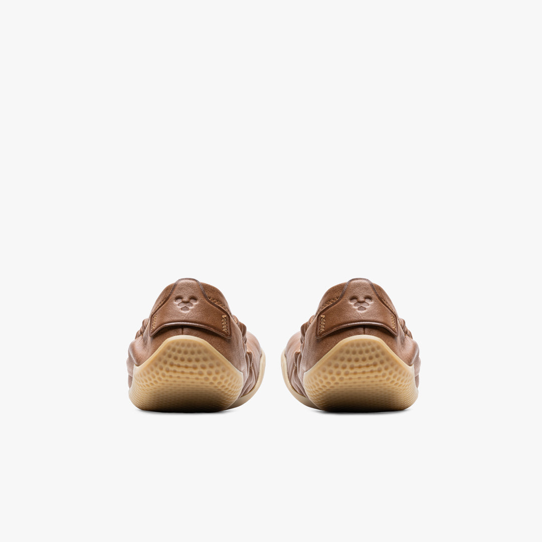 Vivobarefoot Asana Yin Ballerina in pelle da donna - Marrone chiaro