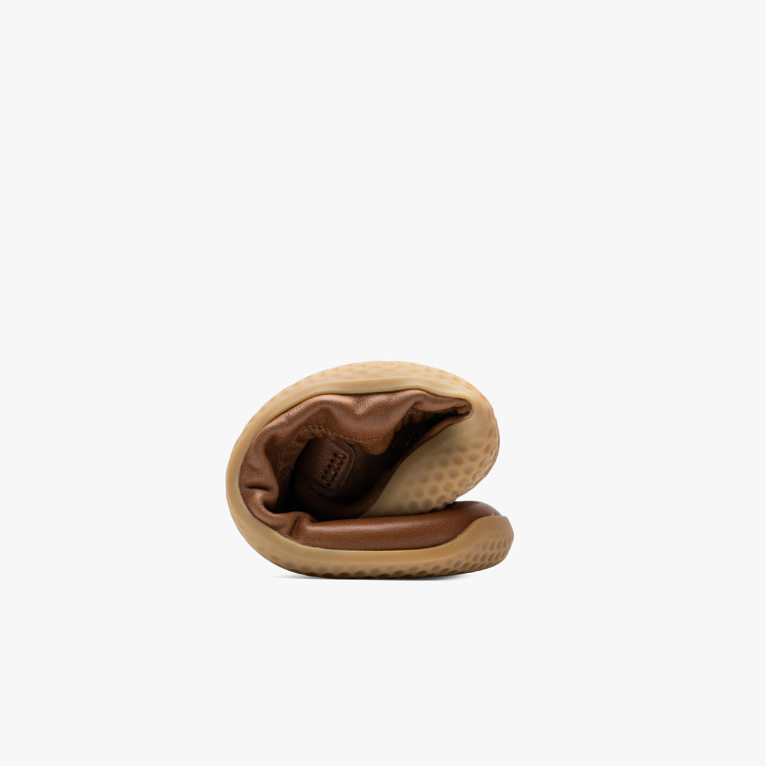 Vivobarefoot Asana Yin Ballerina in pelle da donna - Marrone chiaro