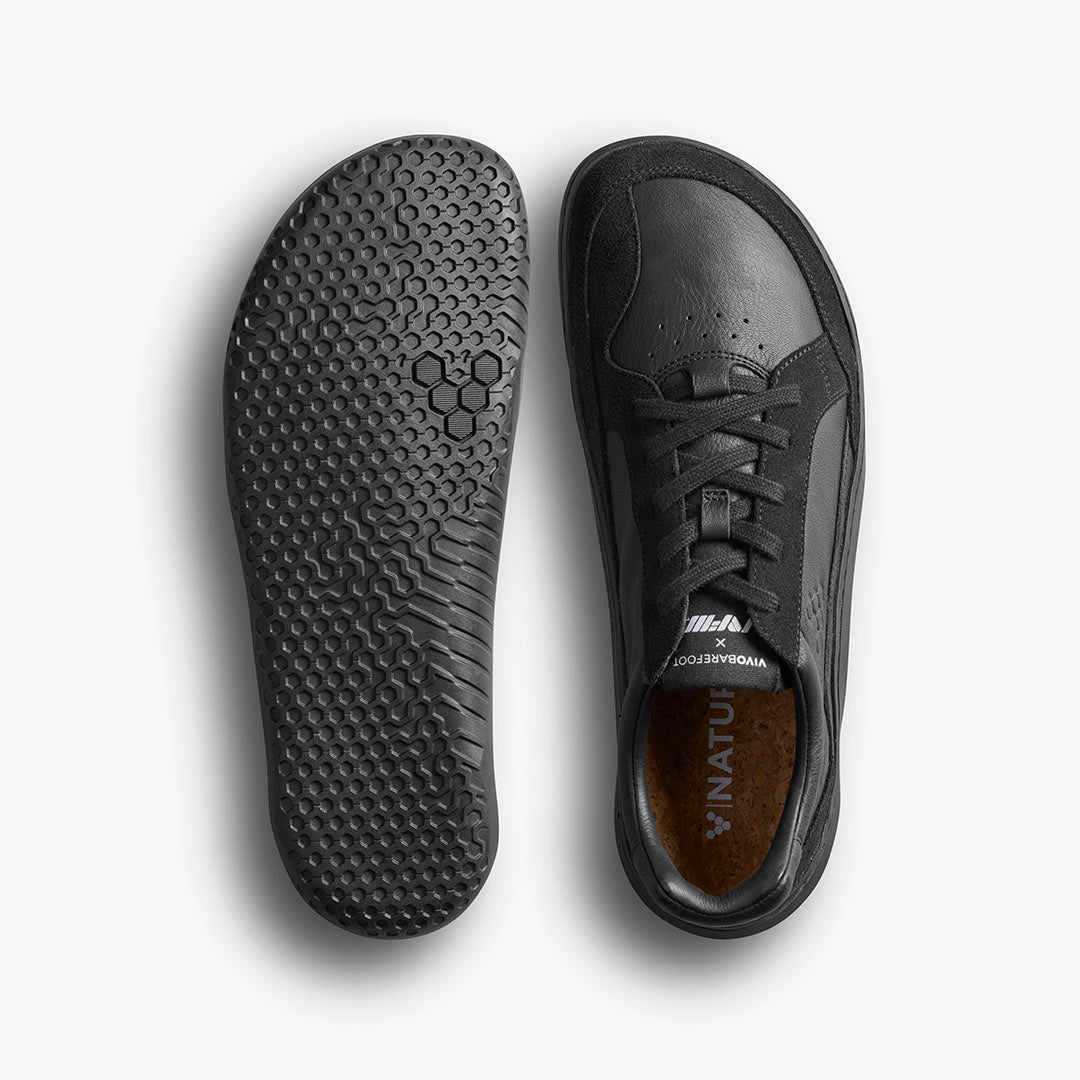 Vivobarefoot Gobi II Sneaker Premium Leather Mens – Triple Black