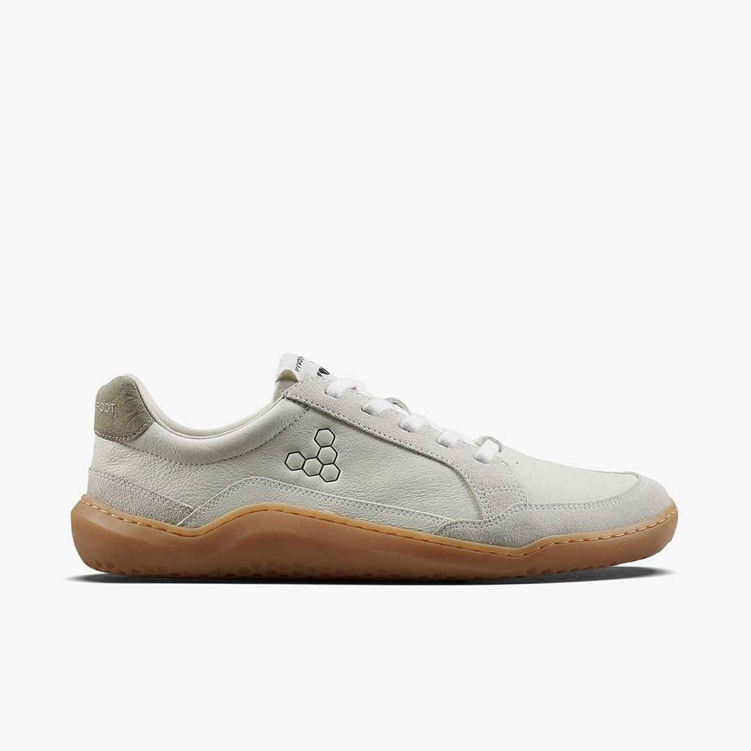 Vivobarefoot Gobi II Sneaker Premium Leather Mens – Limestone Dusty Green