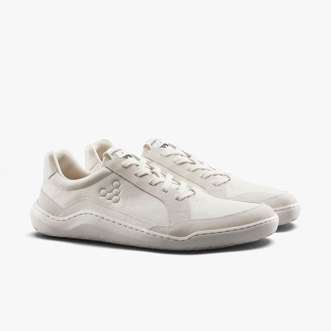 Vivobarefoot Gobi II Sneaker Premium Leather Womens – Limestone (Vaporous Grey)