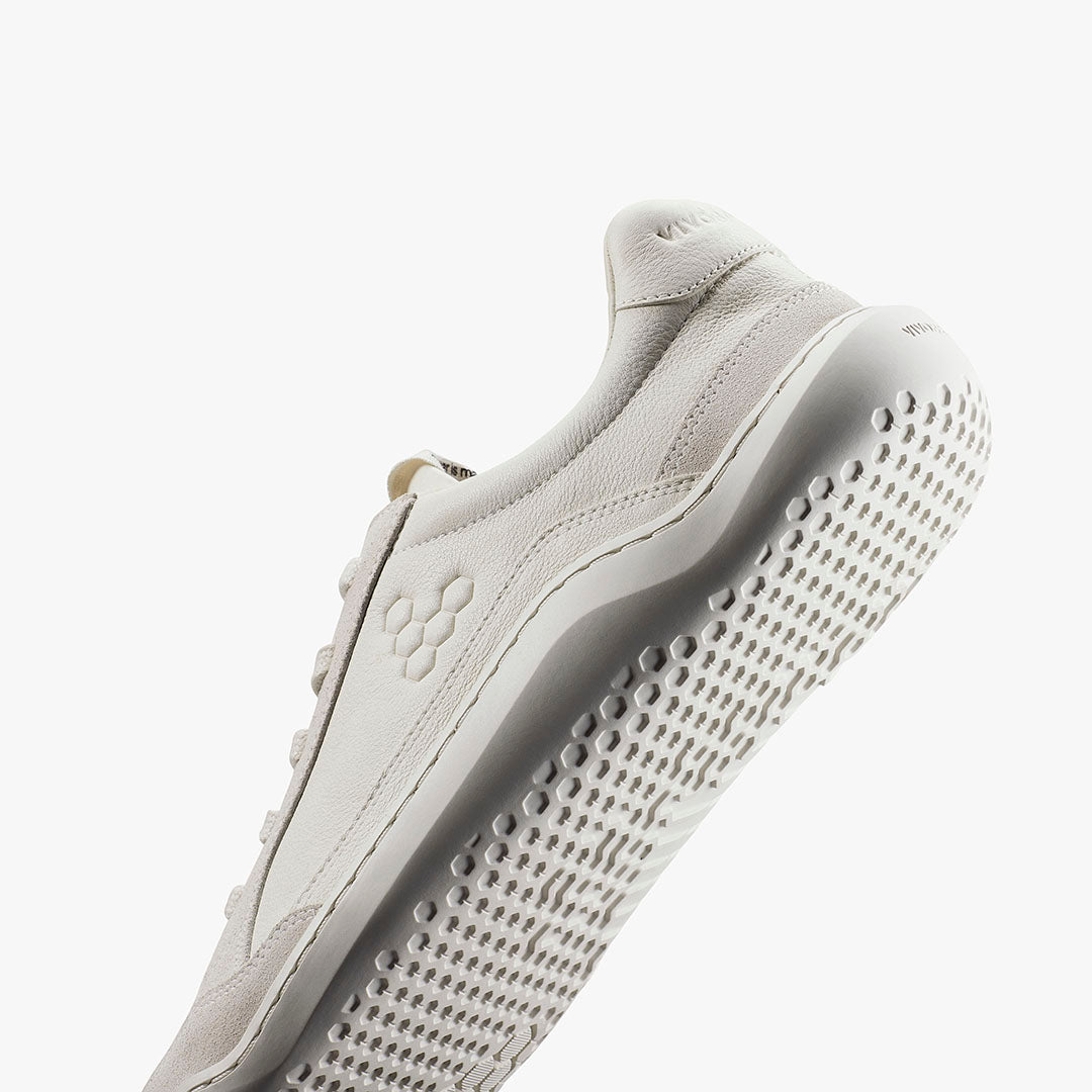 Vivobarefoot Gobi II Sneaker Premium Leather Womens – Limestone (Vaporous Grey)