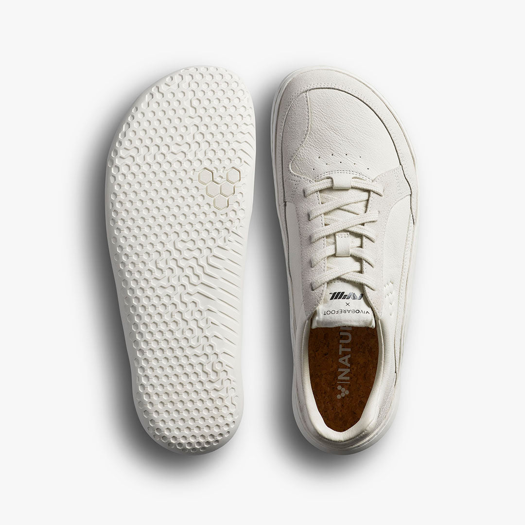 Vivobarefoot Gobi II Sneaker Premium Leather Womens – Limestone (Vaporous Grey)