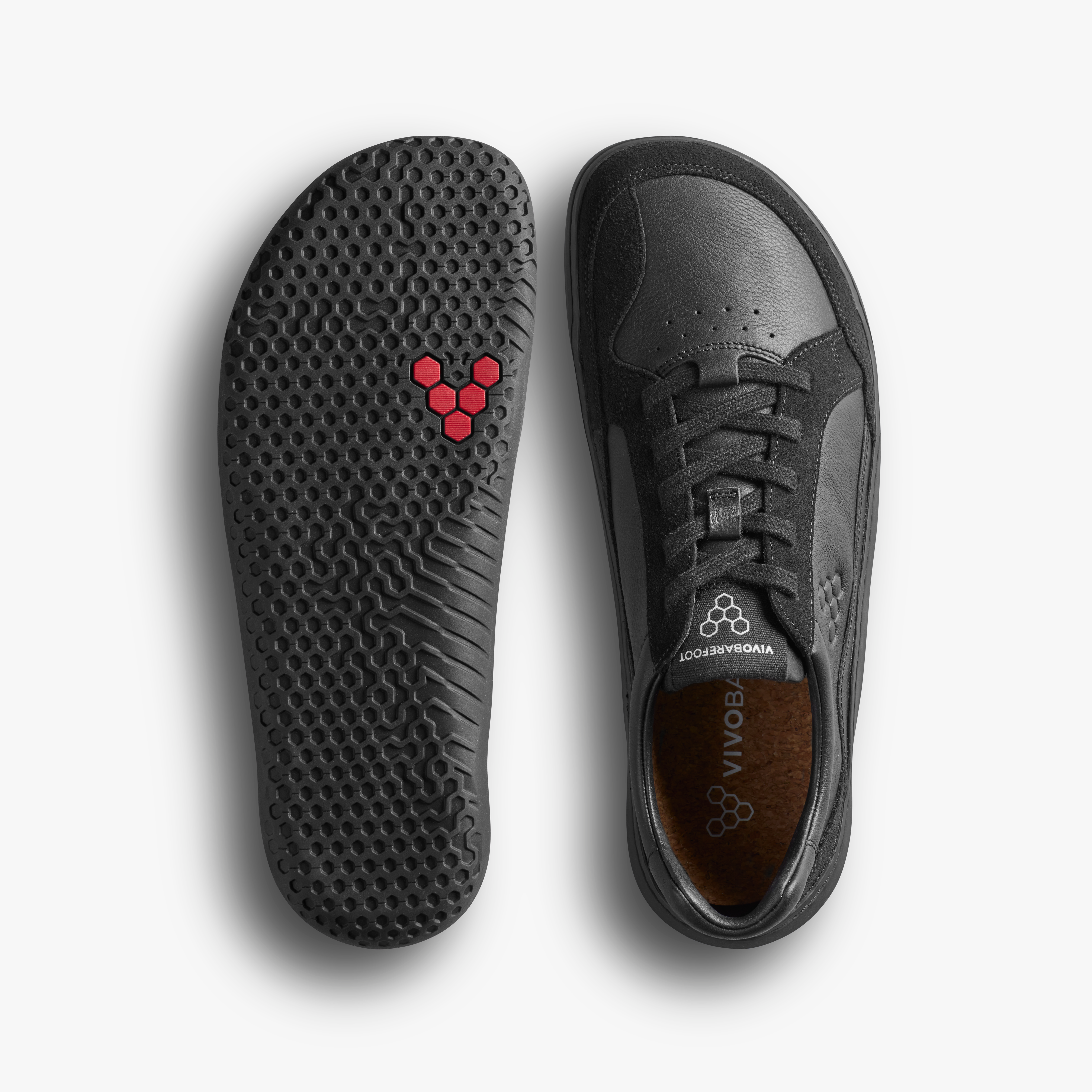 Vivobarefoot Gobi III Sneaker Leather Mens barfodssko til mænd i farven triple obsidian, sål og top