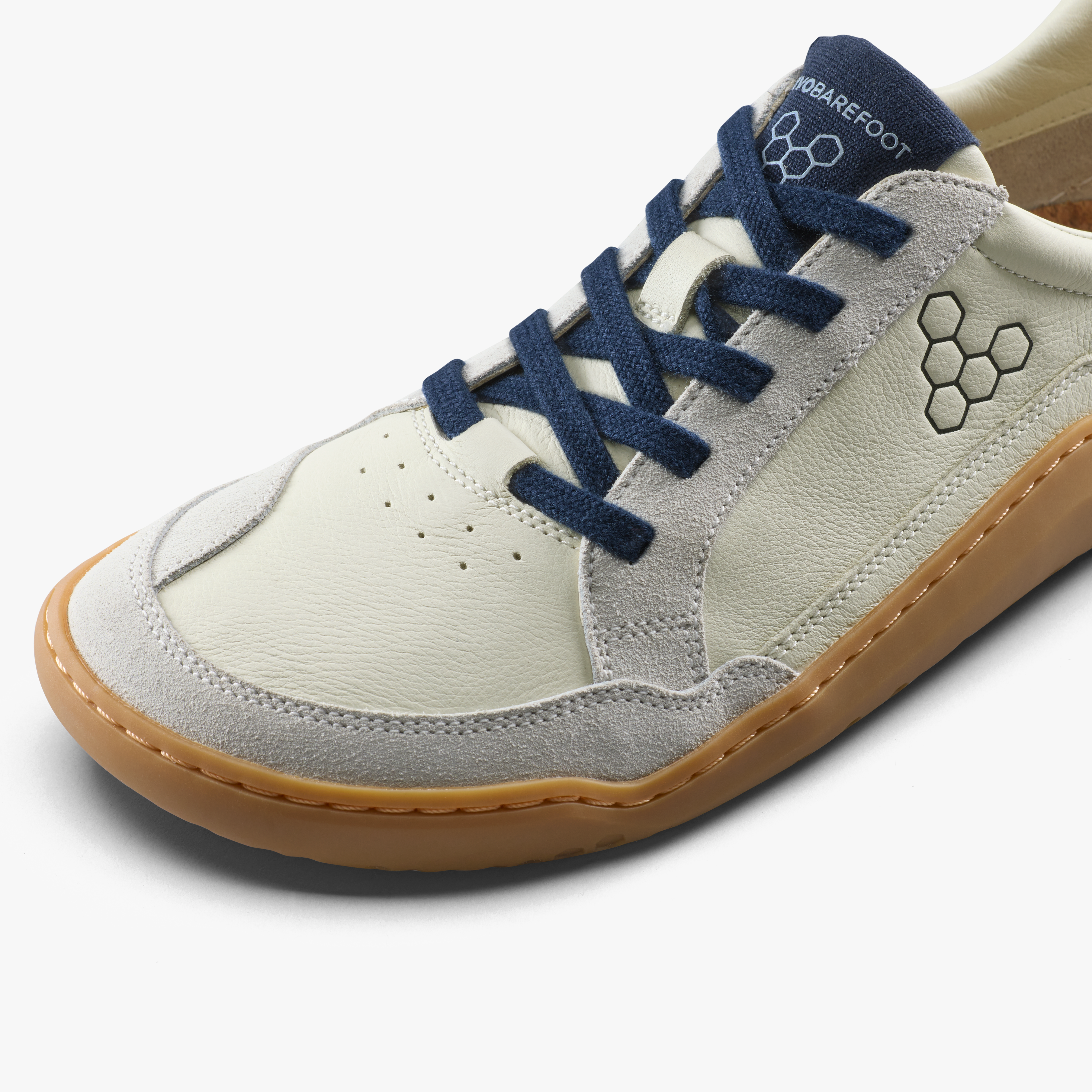 Vivobarefoot Gobi III Sneaker Leather Womens barfodssko til kvinder i farven limestone/ seaborne, nærbillede