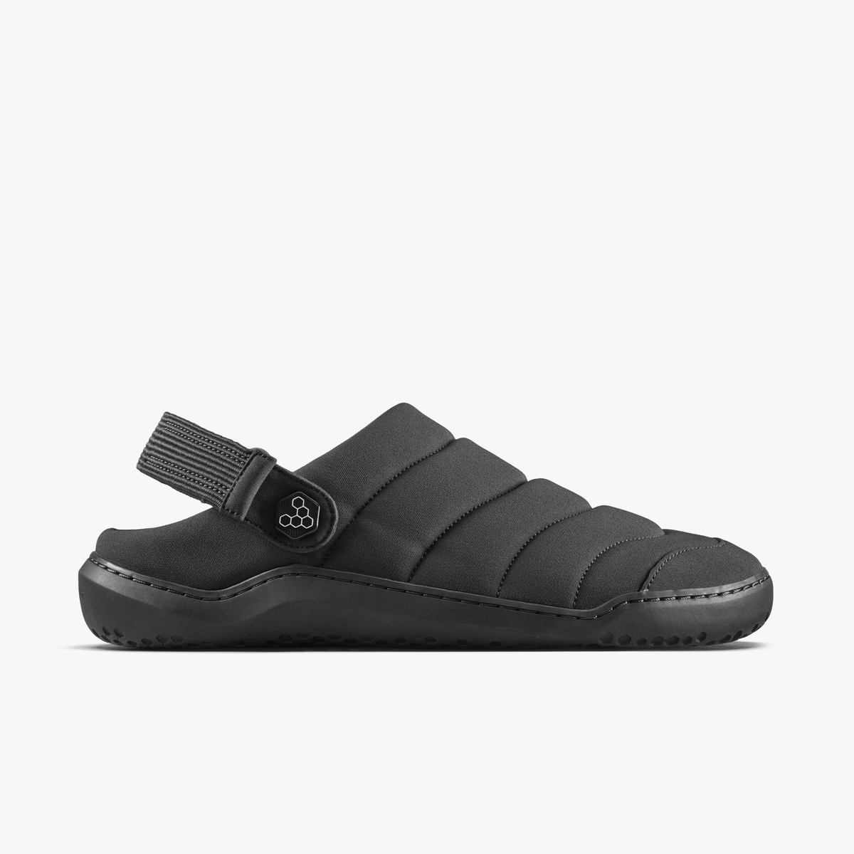 Vivobarefoot Gobi Wavey Mule til mænd i sort Eclipse, set fra ydersiden