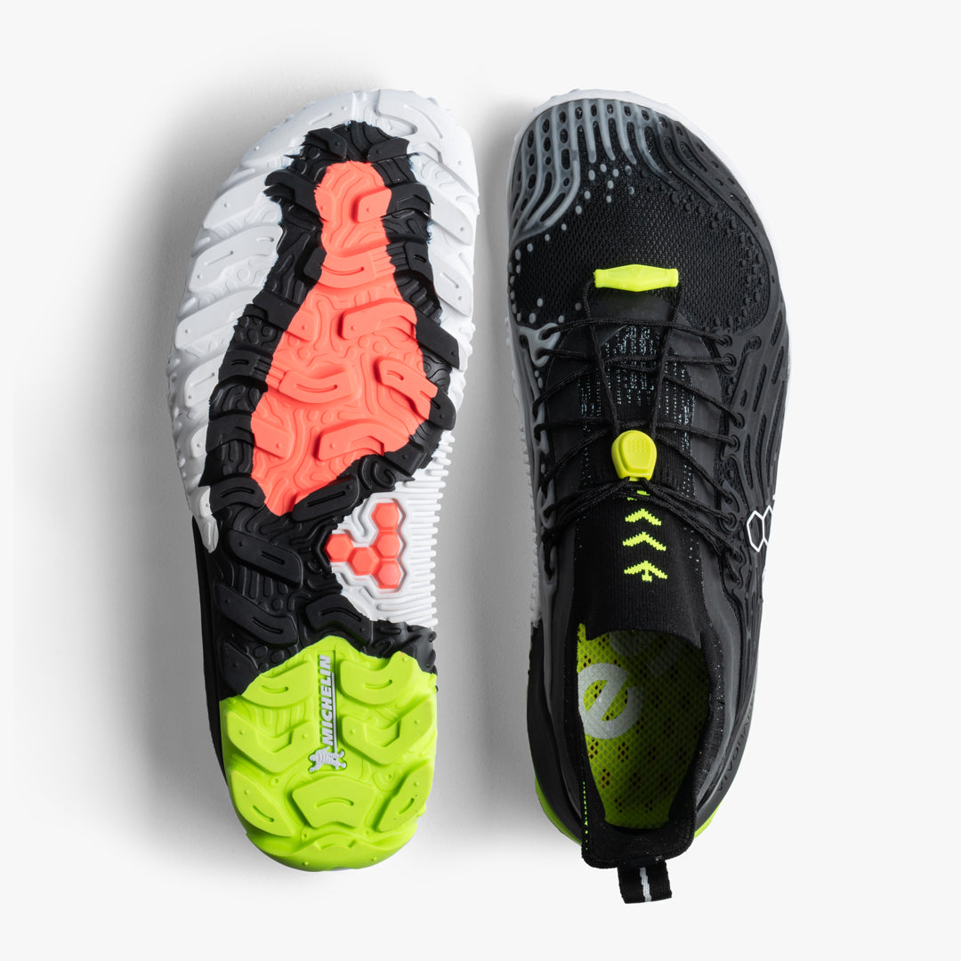 Vivobarefoot Hydra ESC Uomo – Ossidiana / Giallo sicurezza