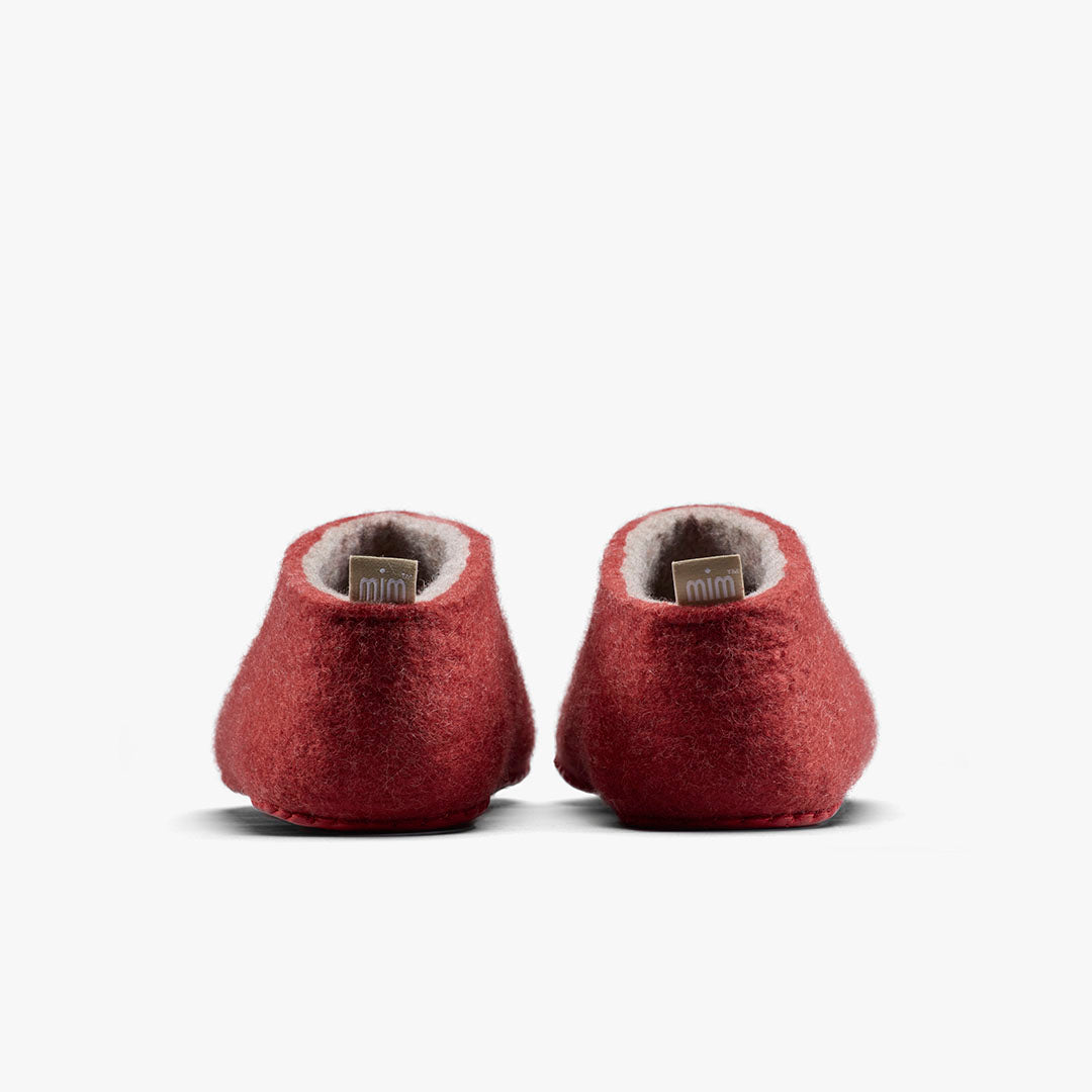Vivobarefoot MIM Felt Slipper II – Mineral Red