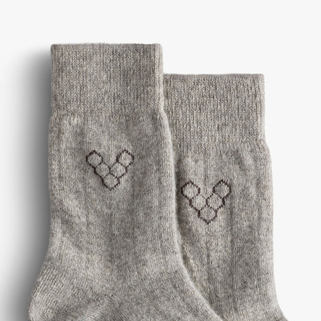 Vivobarefoot Mim Sheep Wool Thin Sock til unisex i farven light grey